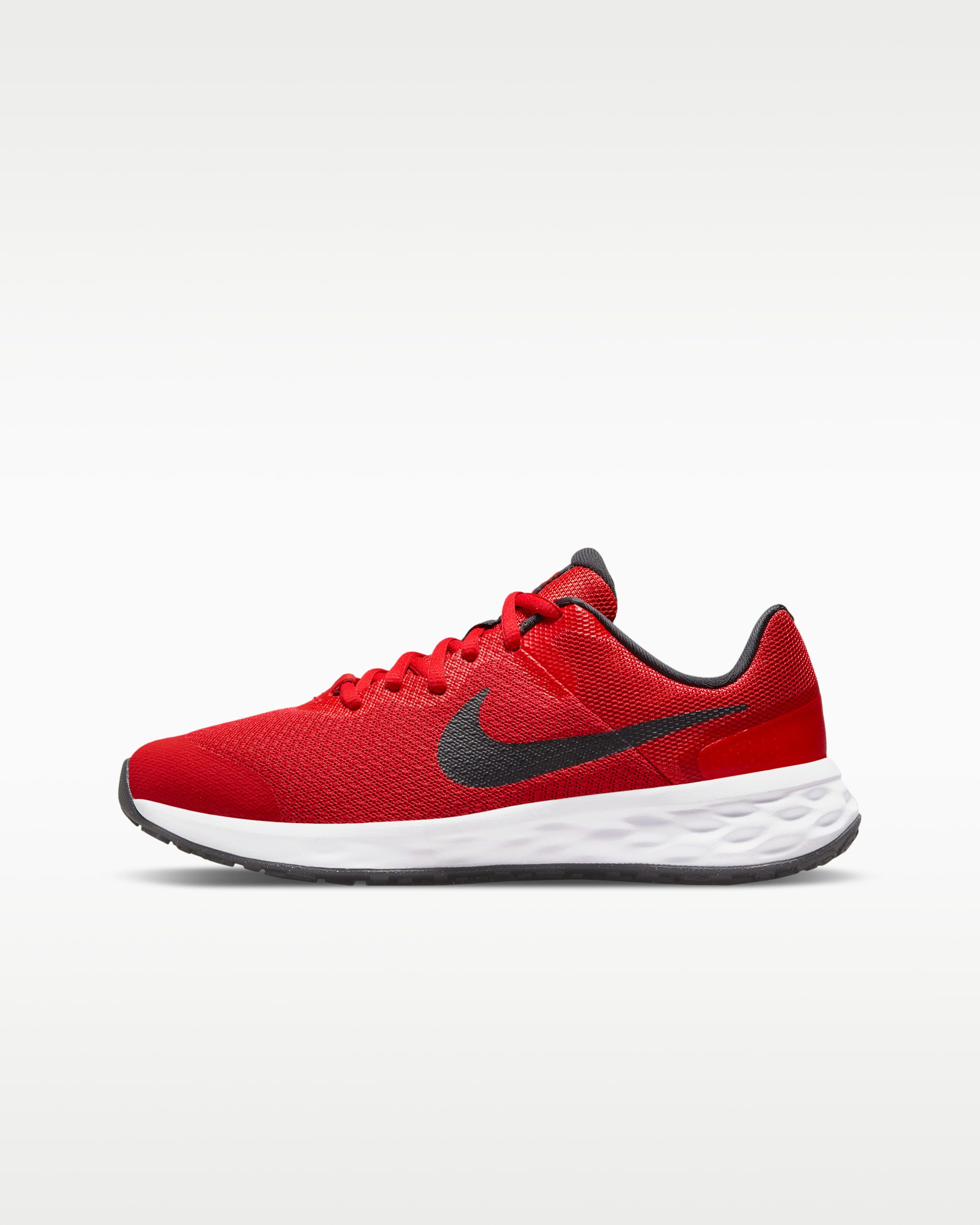 Nike Revolution 6 Older Kids' Road Running Shoes - University Red/Black