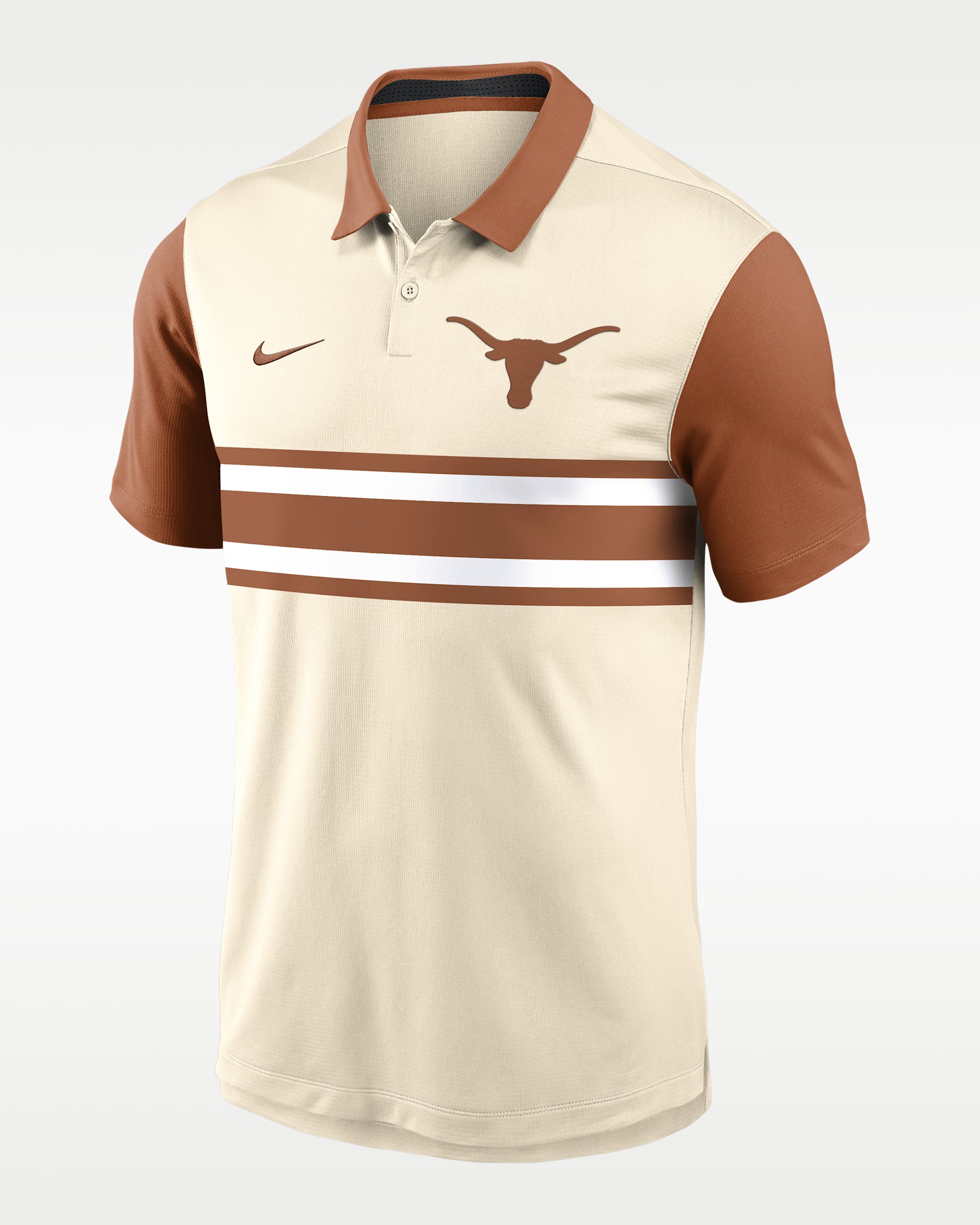 Texas Vapor Primary Logo Men's Nike Dri-FIT College Polo - Natural