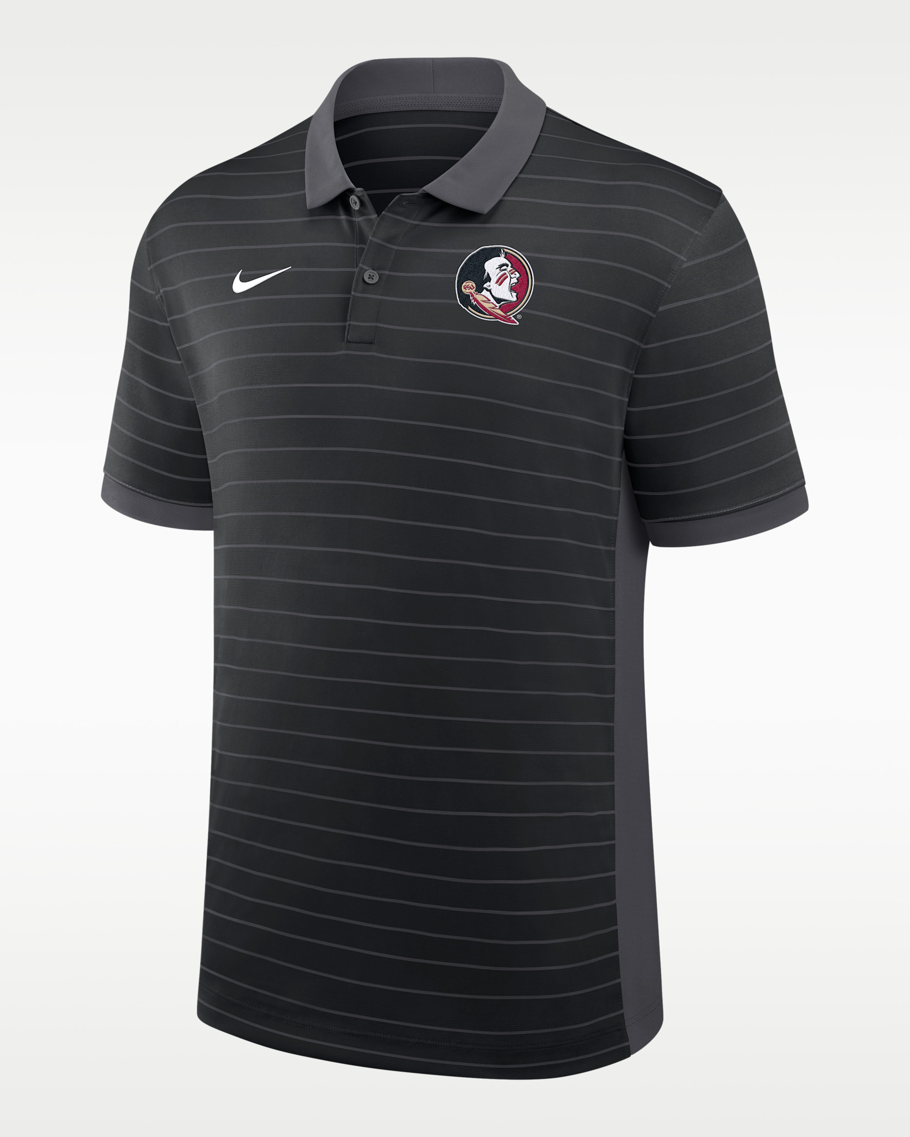 Florida State Sideline Victory Stripe Men's Nike Dri-FIT College Polo - Black
