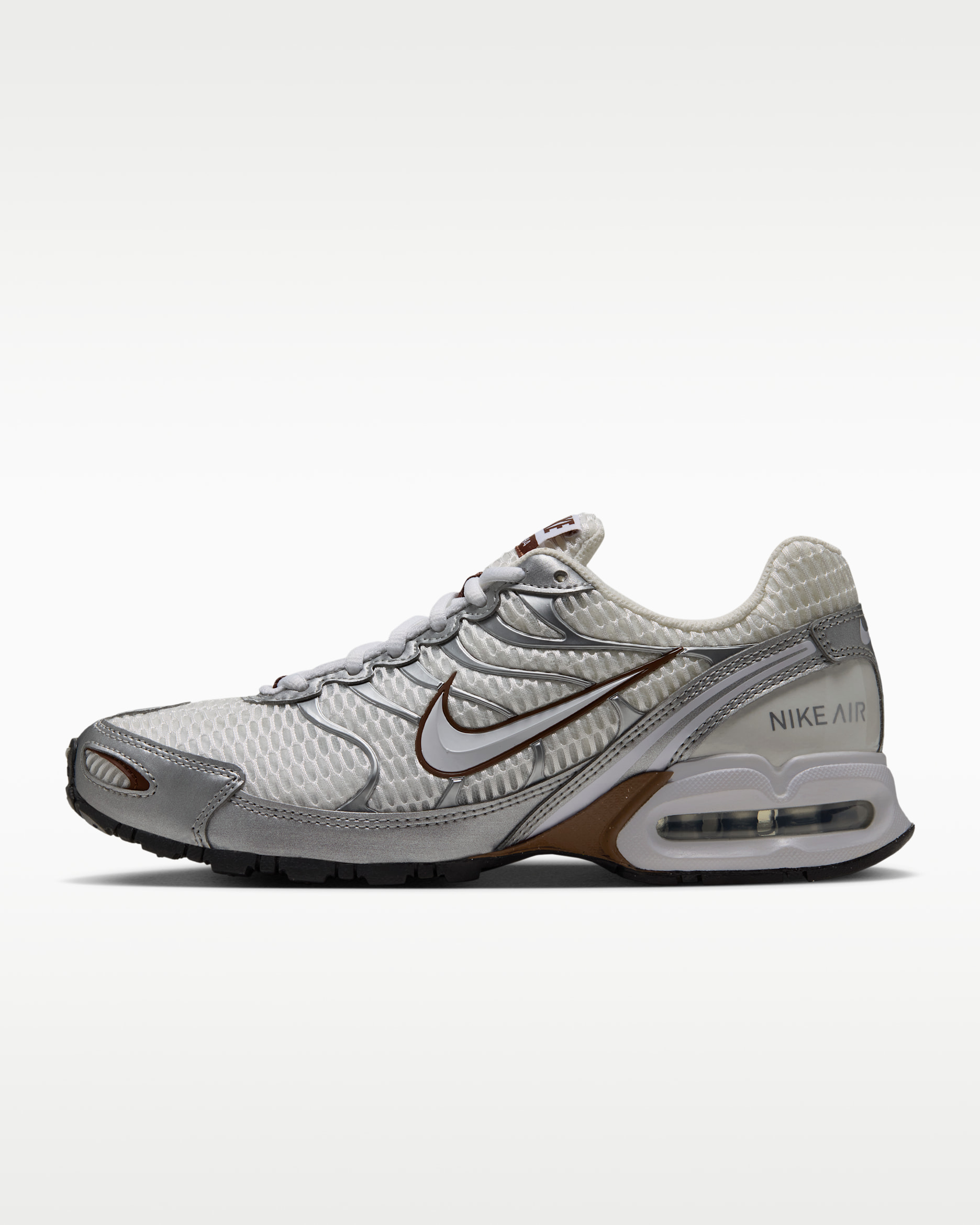 Tenis para mujer Nike Air Max Torch 4 - Vela/Plata metalizado/Marrón fauna/Blanco