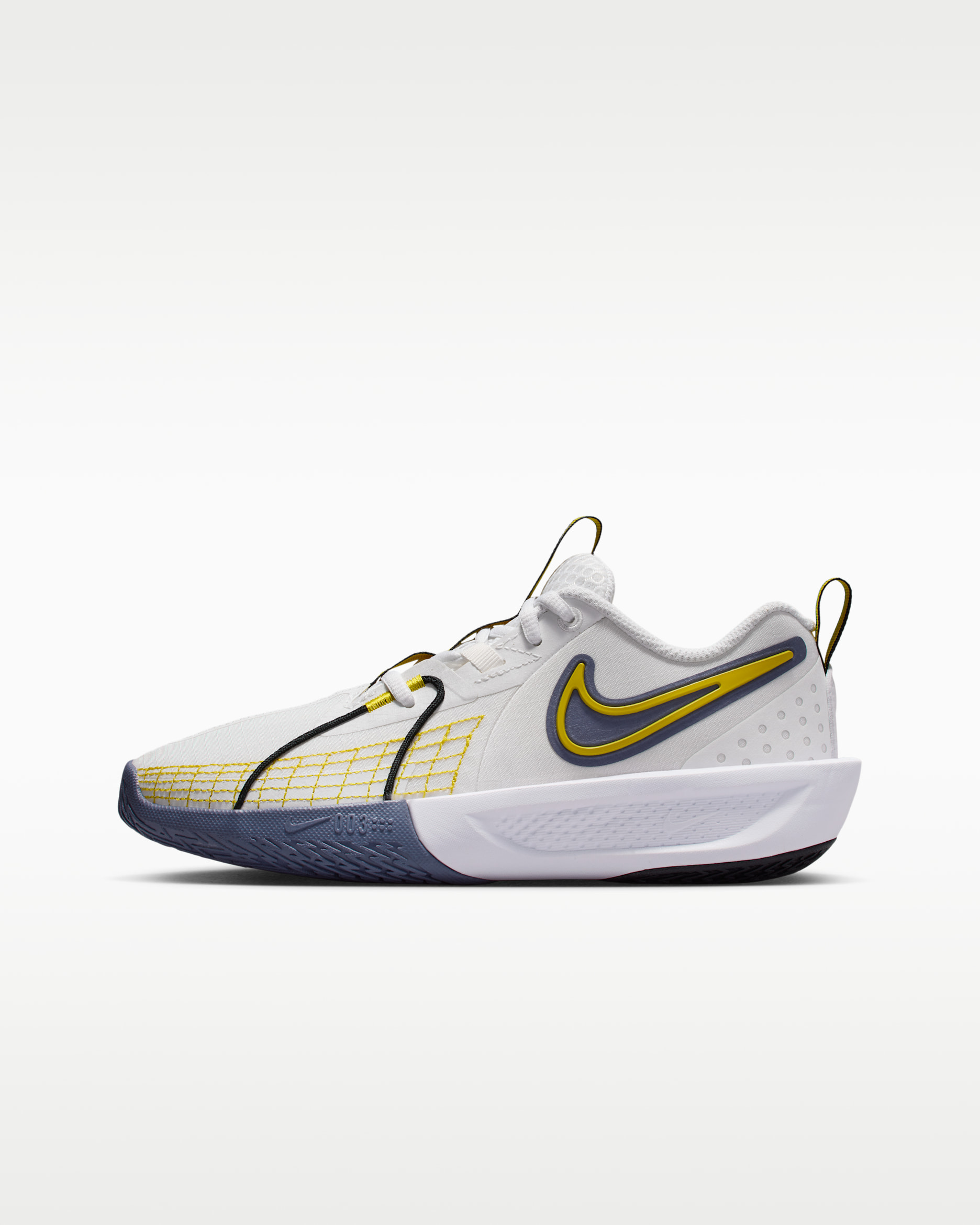ナイキ G.T. カット 3 SE ジュニア バスケットボールシューズ - サミットホワイト/ライトカーボン/ブラック/ブライトシトロン