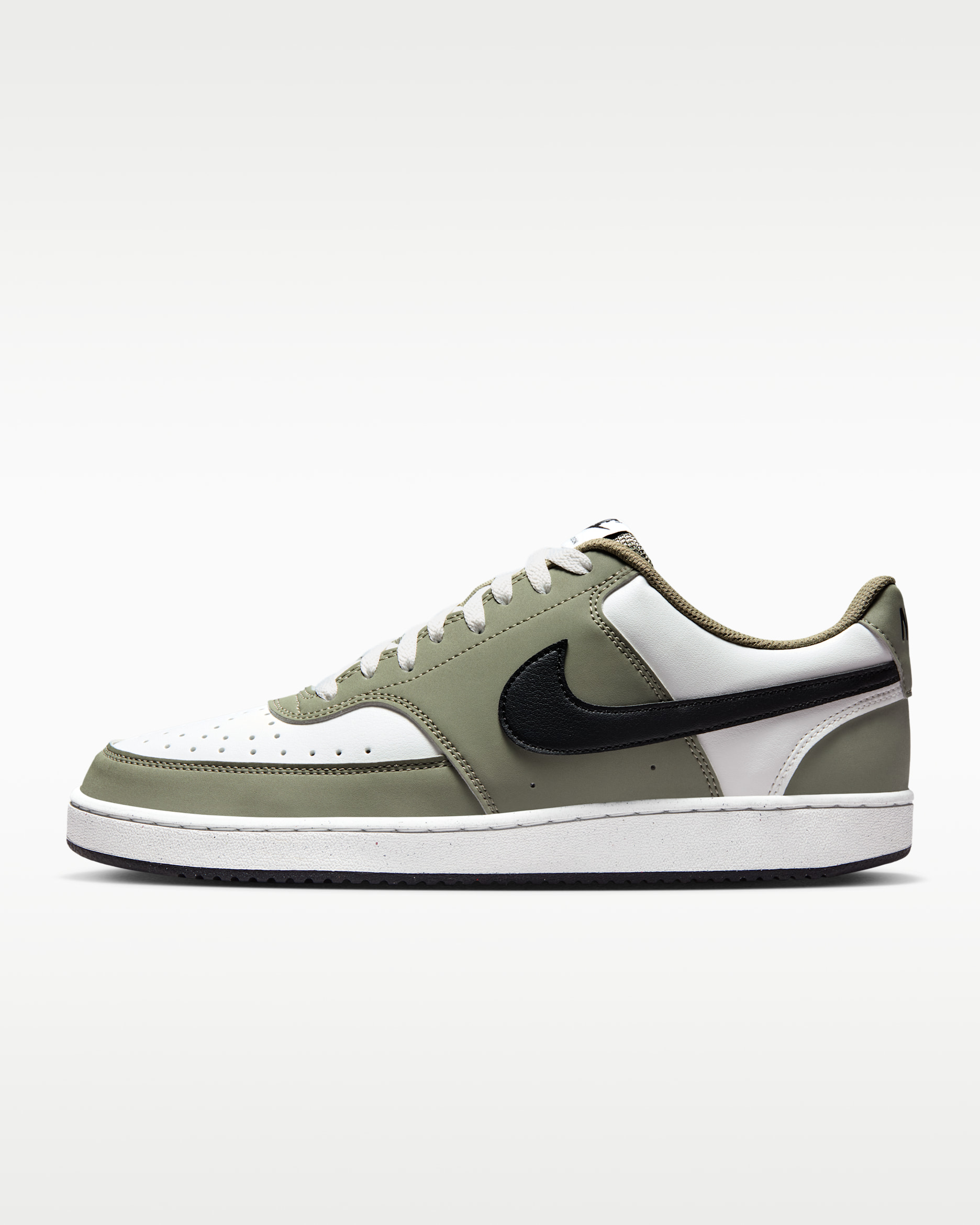 Nike Court Vision Low Herenschoenen - Summit White/Silver Sage/Zwart