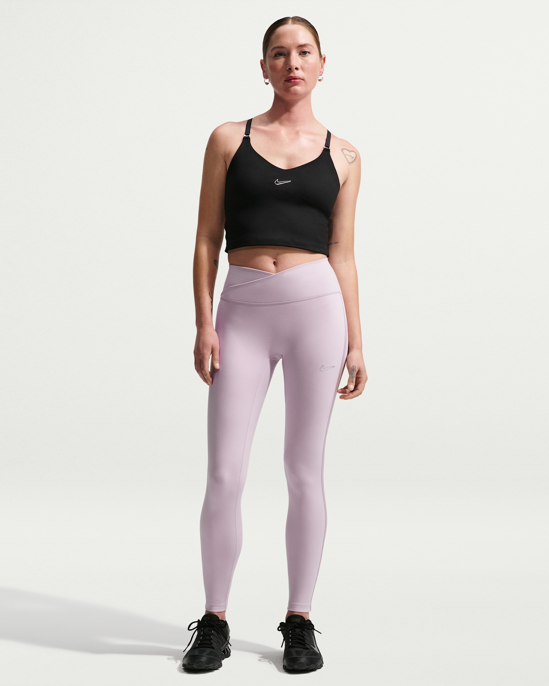 Nike One Dri-FIT Leggings mit hohem Bund (Damen) - Platinum Violet