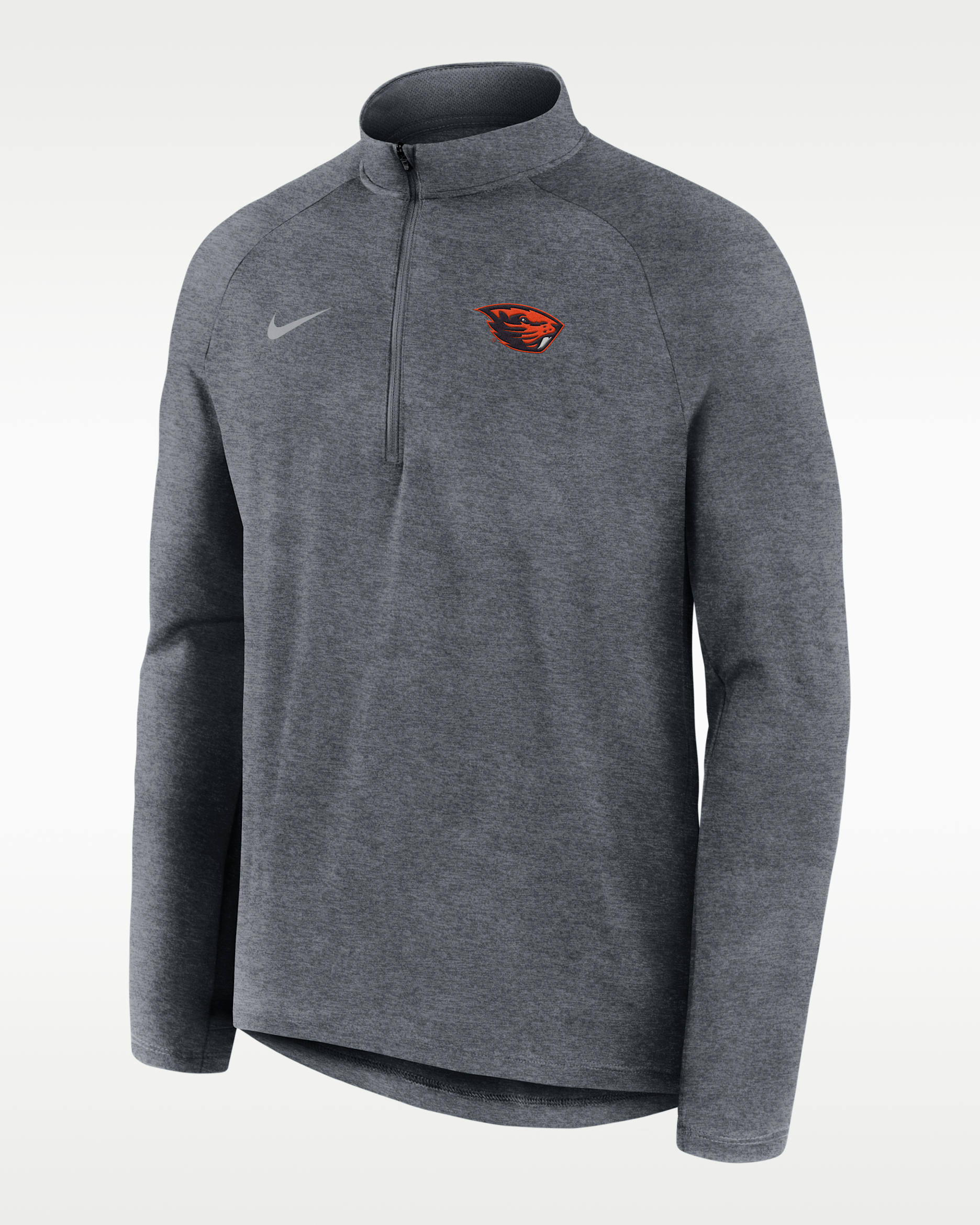 Oregon State Men's Nike Dri-FIT College 1/2-Zip Top - Smoke Grey