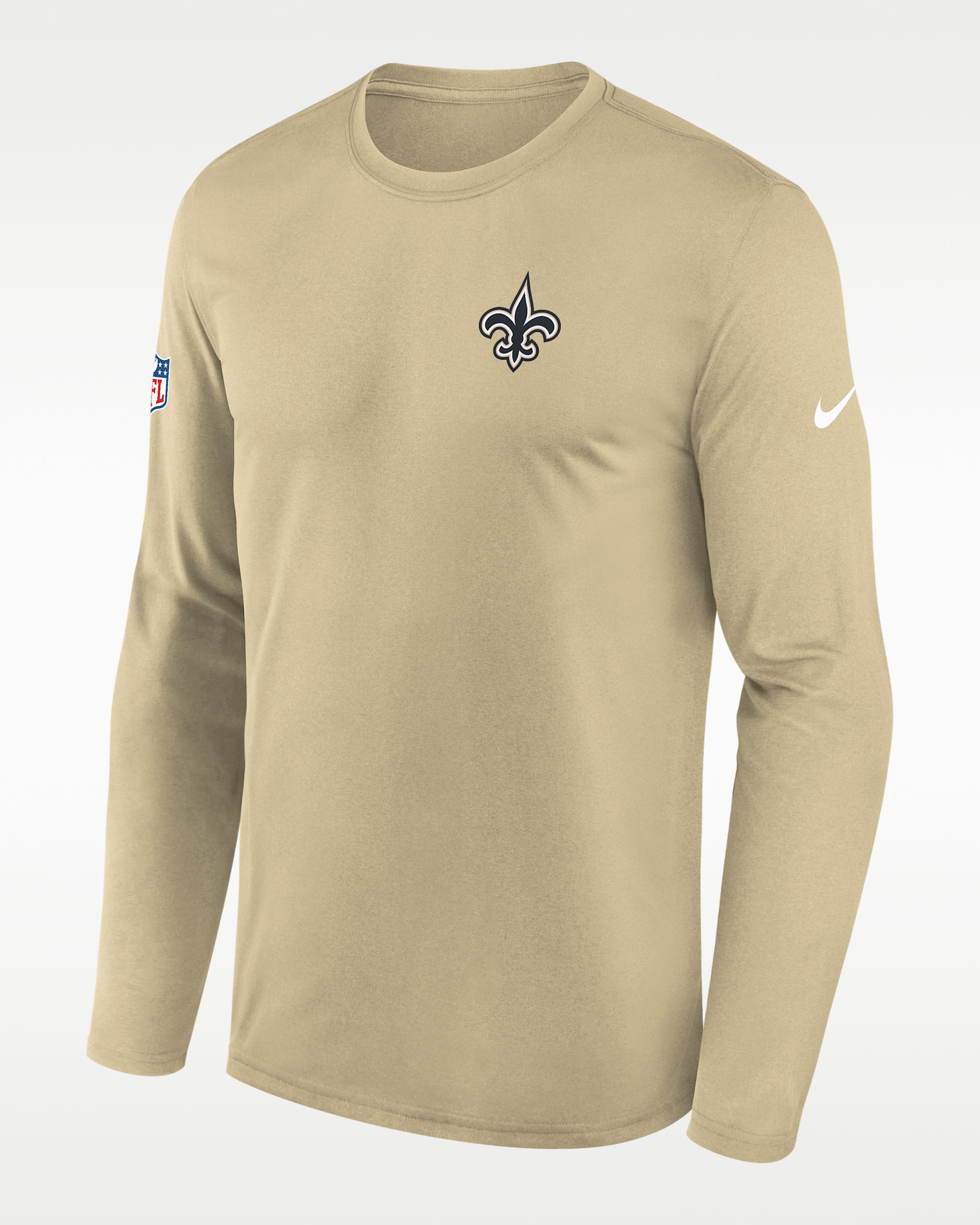 New Orleans Saints Alt Legend Small Logo Men's Nike Dri-FIT NFL Long-Sleeve T-Shirt - Gold