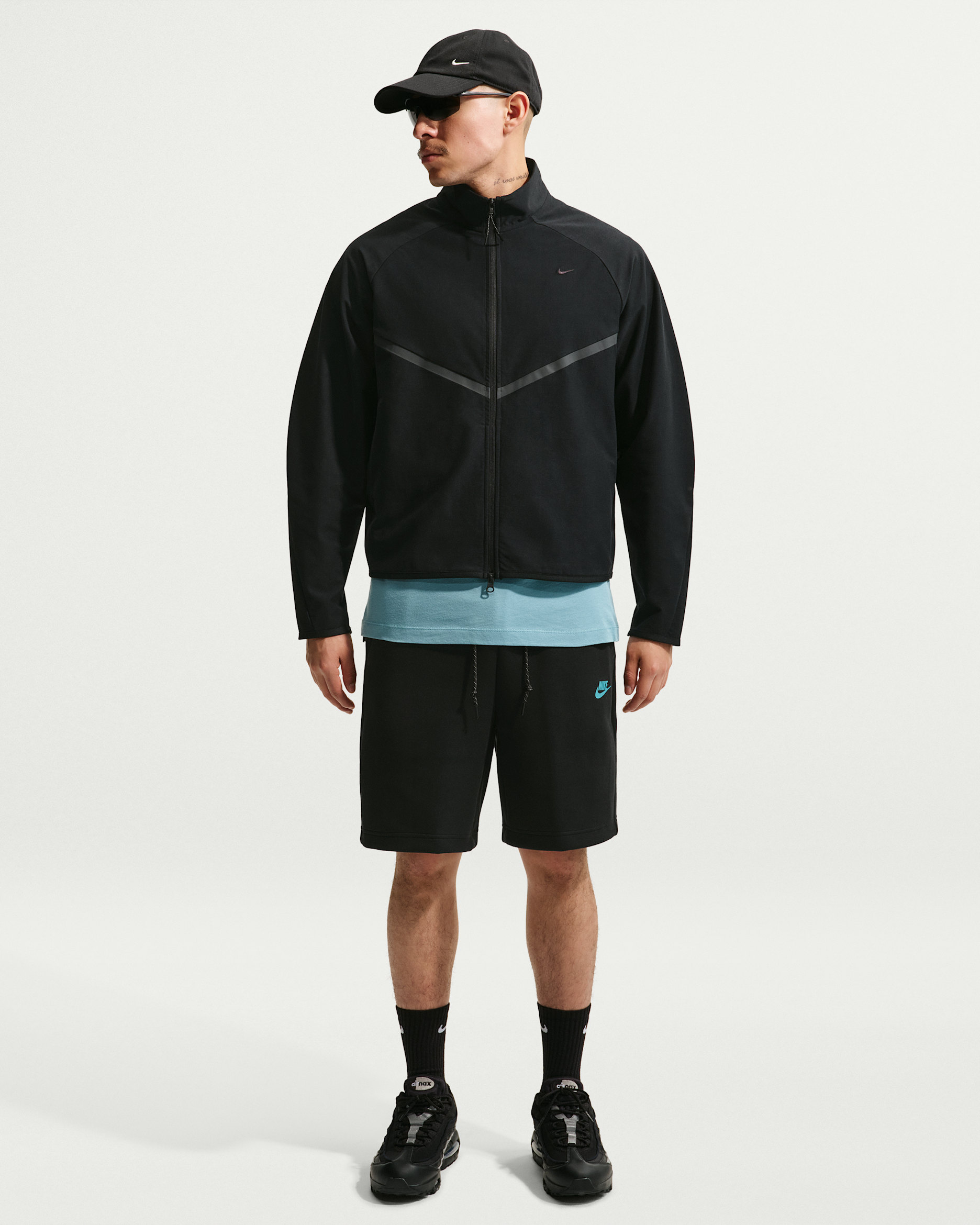 Shorts in fleece Nike Tech – Uomo - Nero/Dusty Cactus