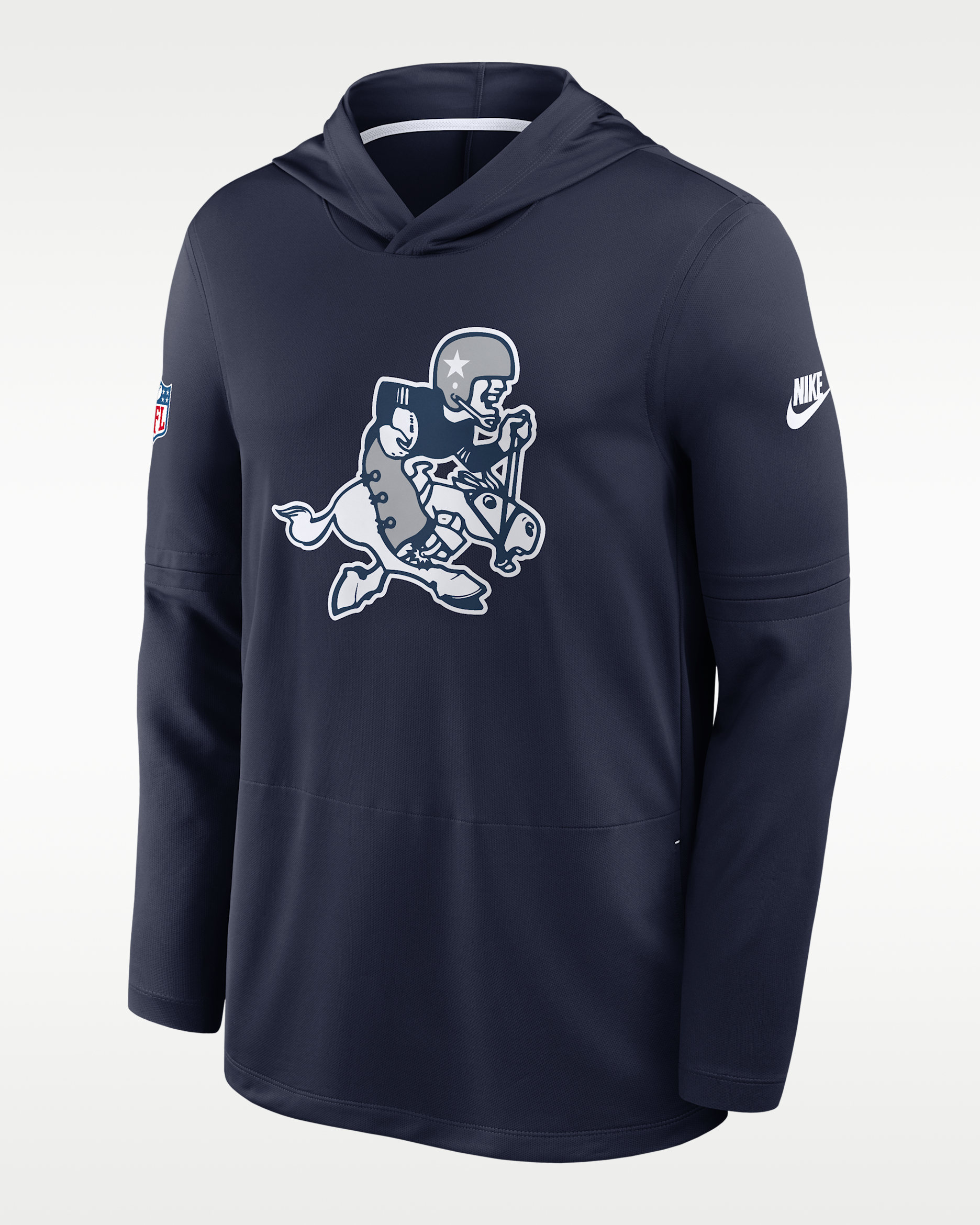 Dallas Cowboys Alt Men's Nike Dri-FIT NFL Long-Sleeve Hooded Top - Navy