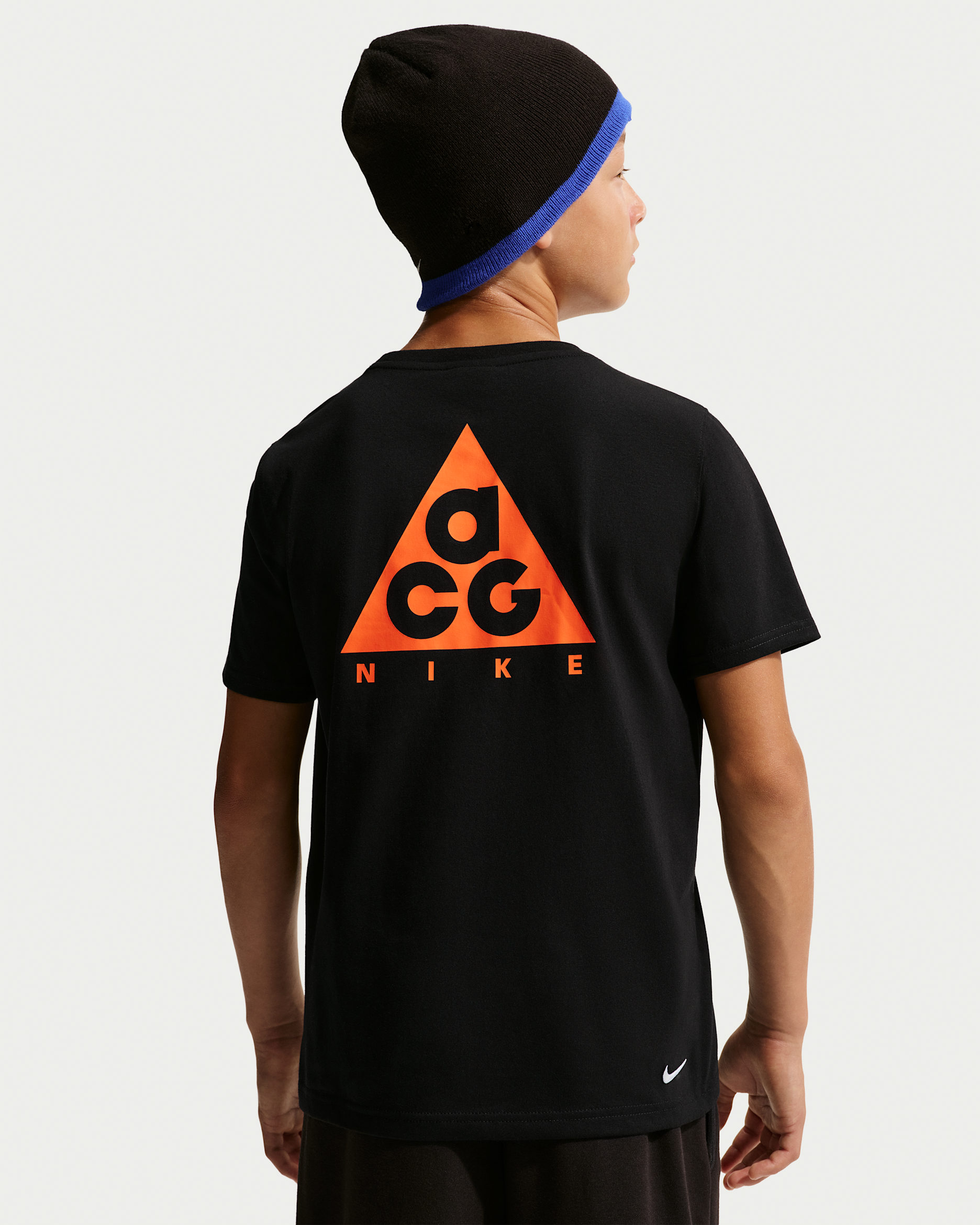 ACG Big Kids' Jersey T-Shirt - Black/Safety Orange