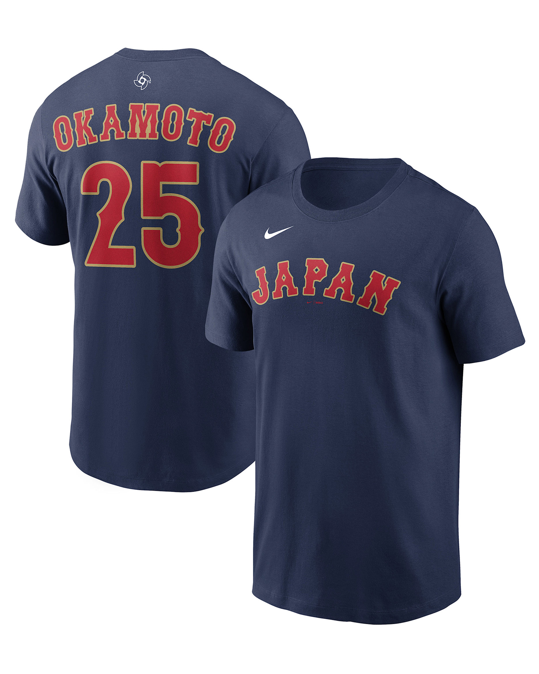 Kazuma Okamoto Japan National Baseball Team 2026 World Baseball Classic Men's Nike T-Shirt - Navy
