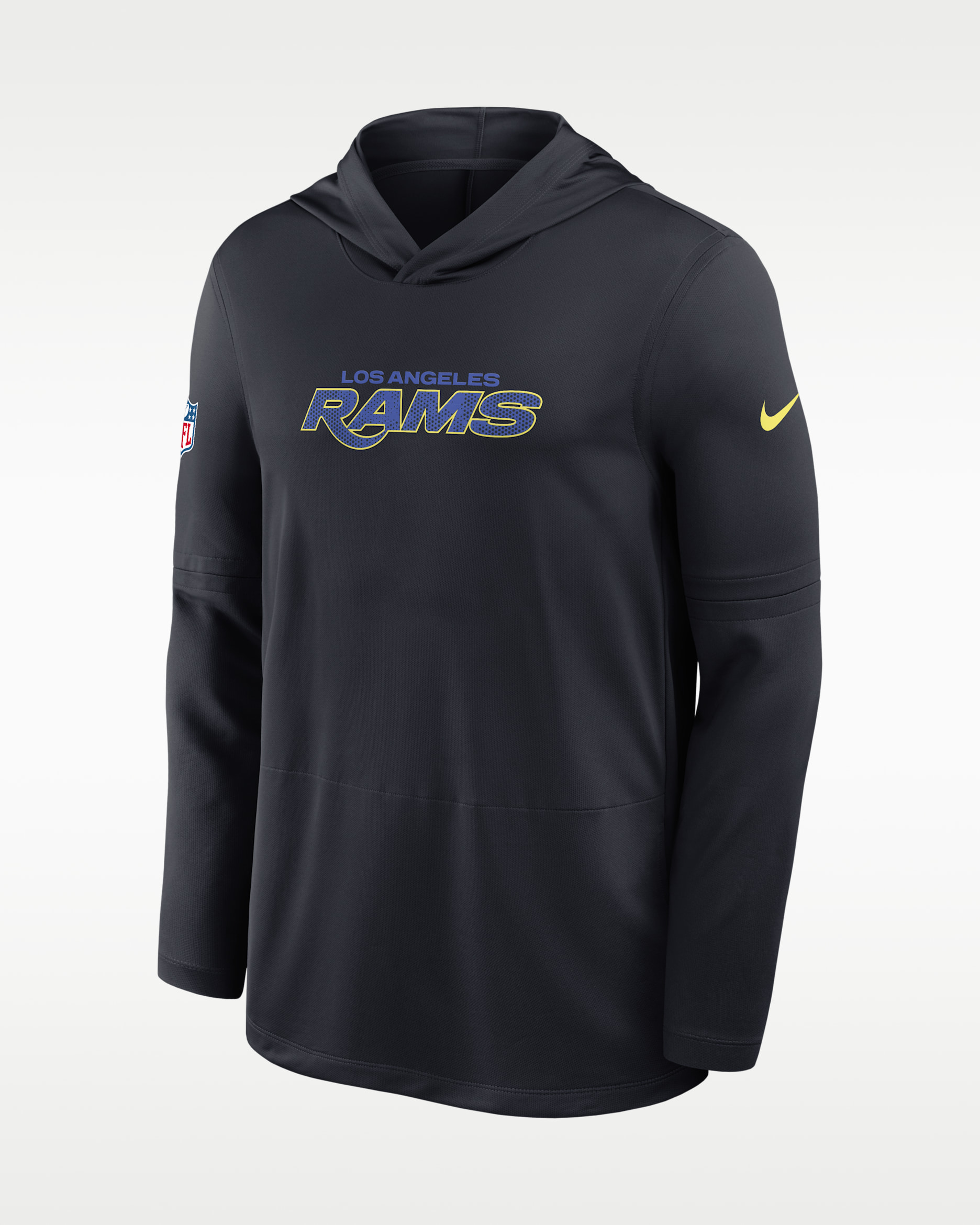 Los Angeles Rams Rivalries Collection Sideline Men's Nike Dri-FIT NFL Long-Sleeve Hooded Top - Navy