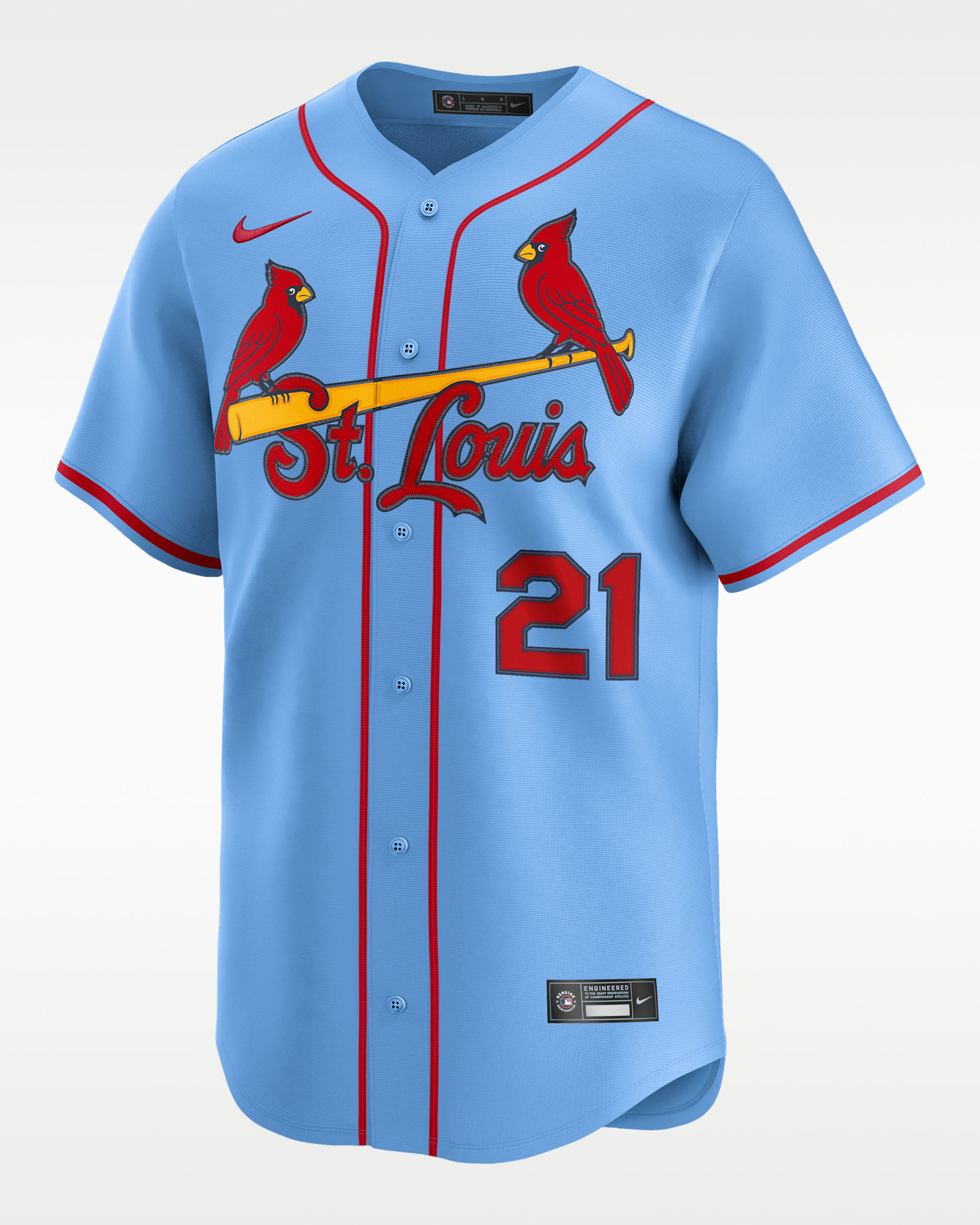 Lars Nootbaar St. Louis Cardinals Men's Nike Dri-FIT MLB Limited Jersey - Light Blue