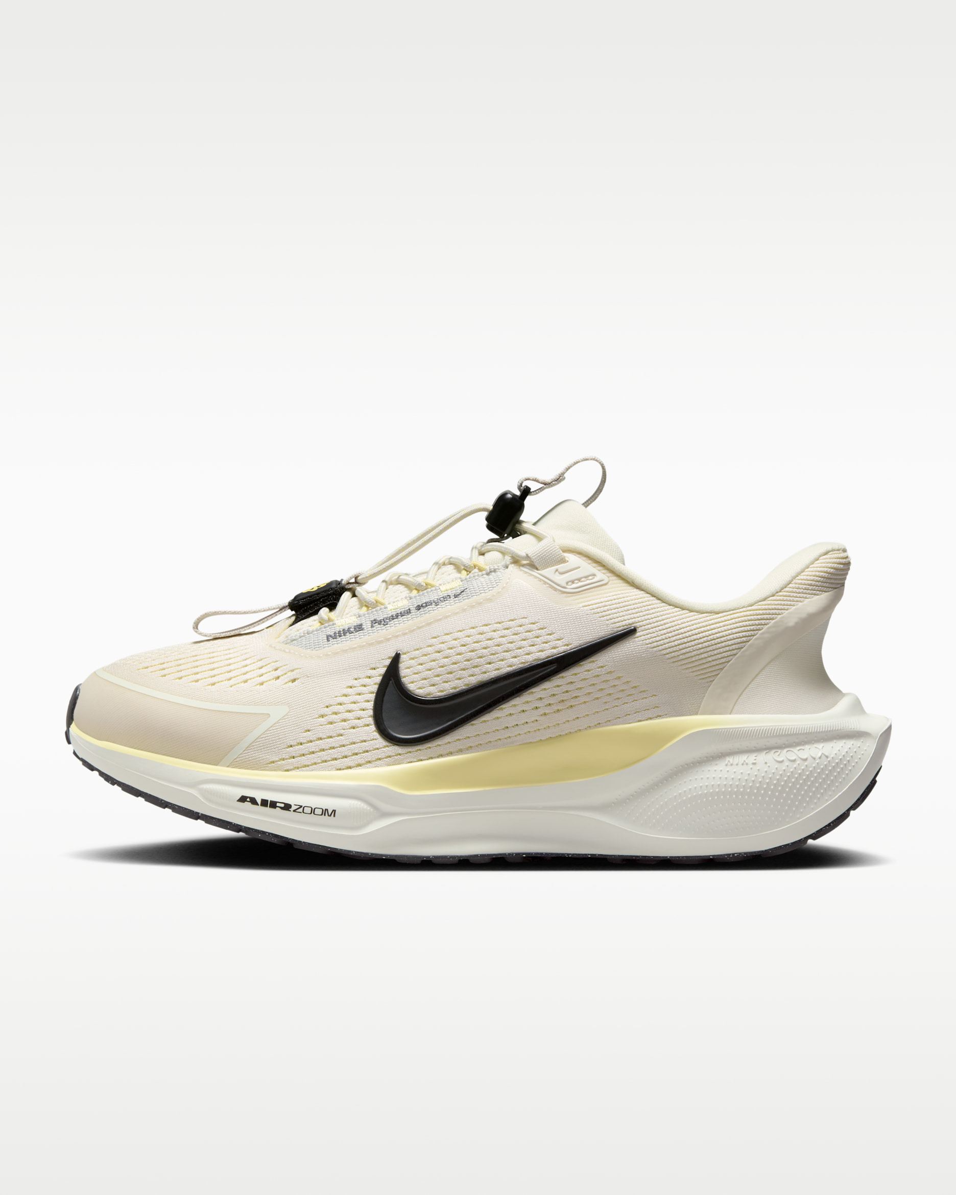 Nike Pegasus EasyOn 女款路跑鞋 - Pale Ivory/Soft Yellow/Light Bone/黑色
