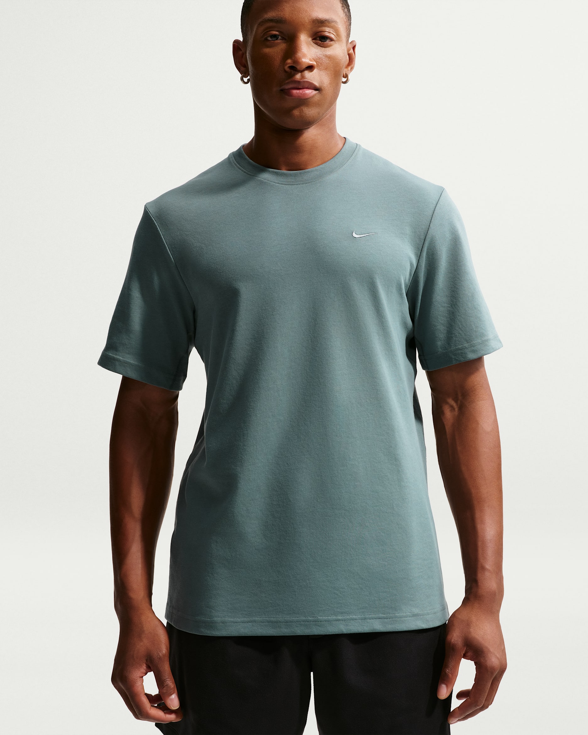 Nike Primary Men's Dri-FIT Short-Sleeve Versatile Top - Mineral Slate/Heather/Mineral Slate