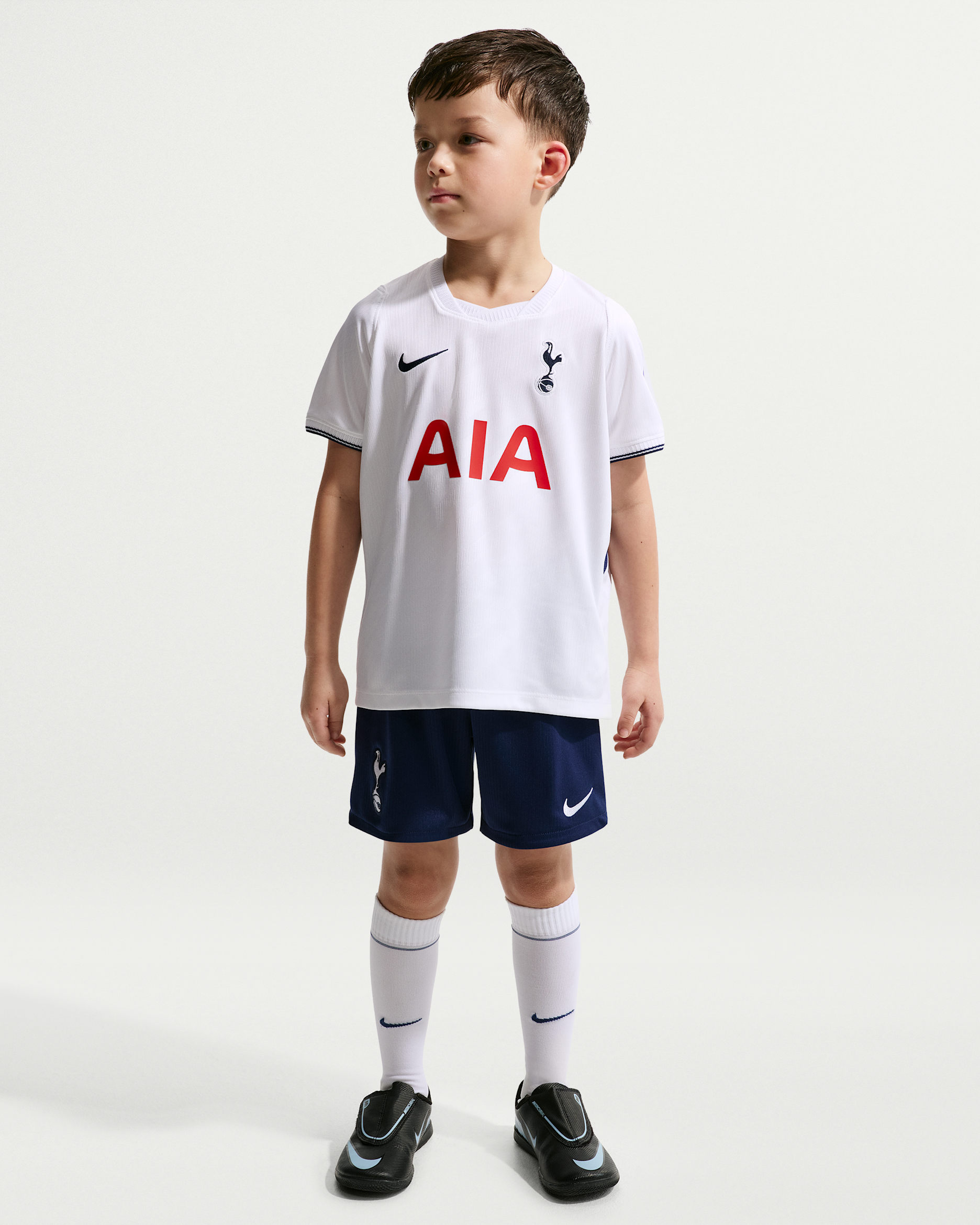 Divisa da calcio replica in 3 pezzi Nike Tottenham Hotspur 2026 Stadium per bambino/a – Home - Bianco/Binary Blue/Binary Blue