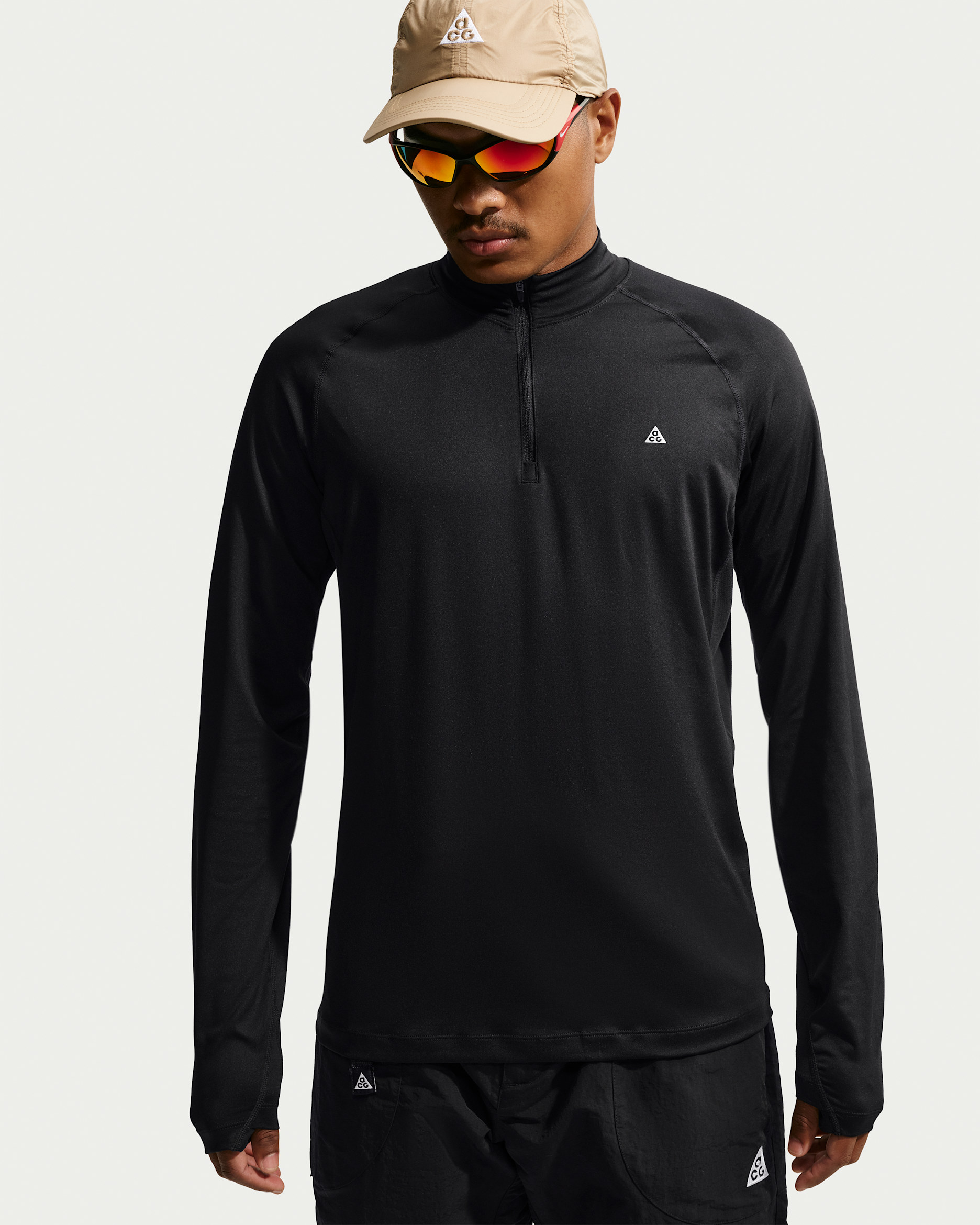 ACG 'Wildsee' Men's Dri-FIT 1/4-Zip Long-Sleeve Hiking Top - Black/Summit White