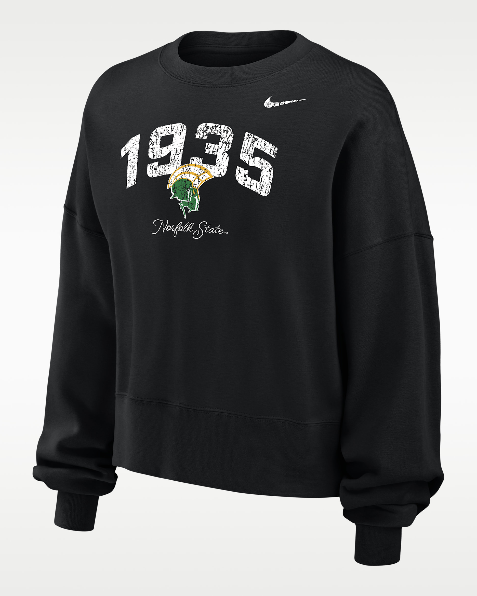 Jordan College (Norfolk State University) Women's Phoenix Fleece Crew-Neck Sweatshirt - Black