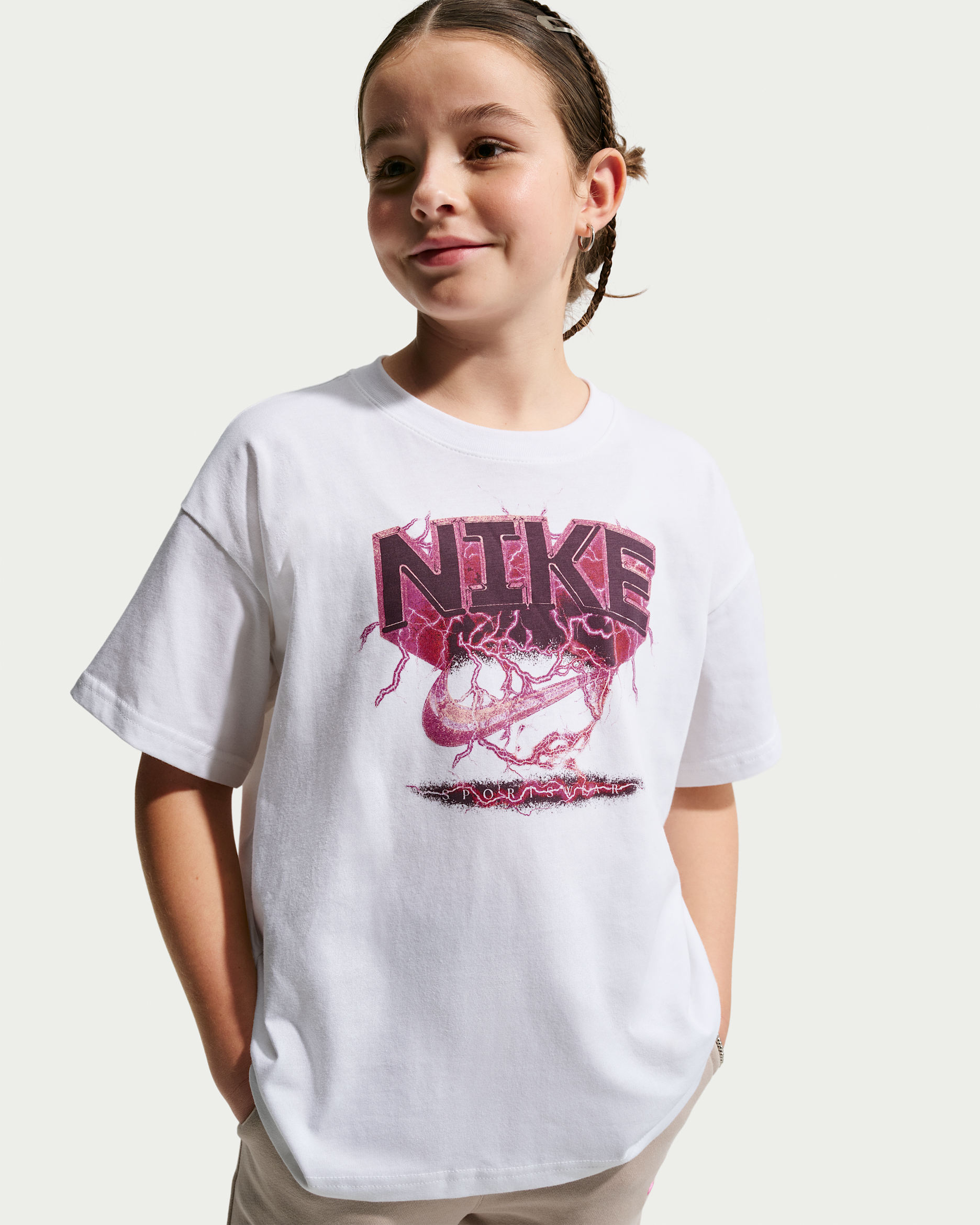 Nike Sportswear Big Kids' T-Shirt - White