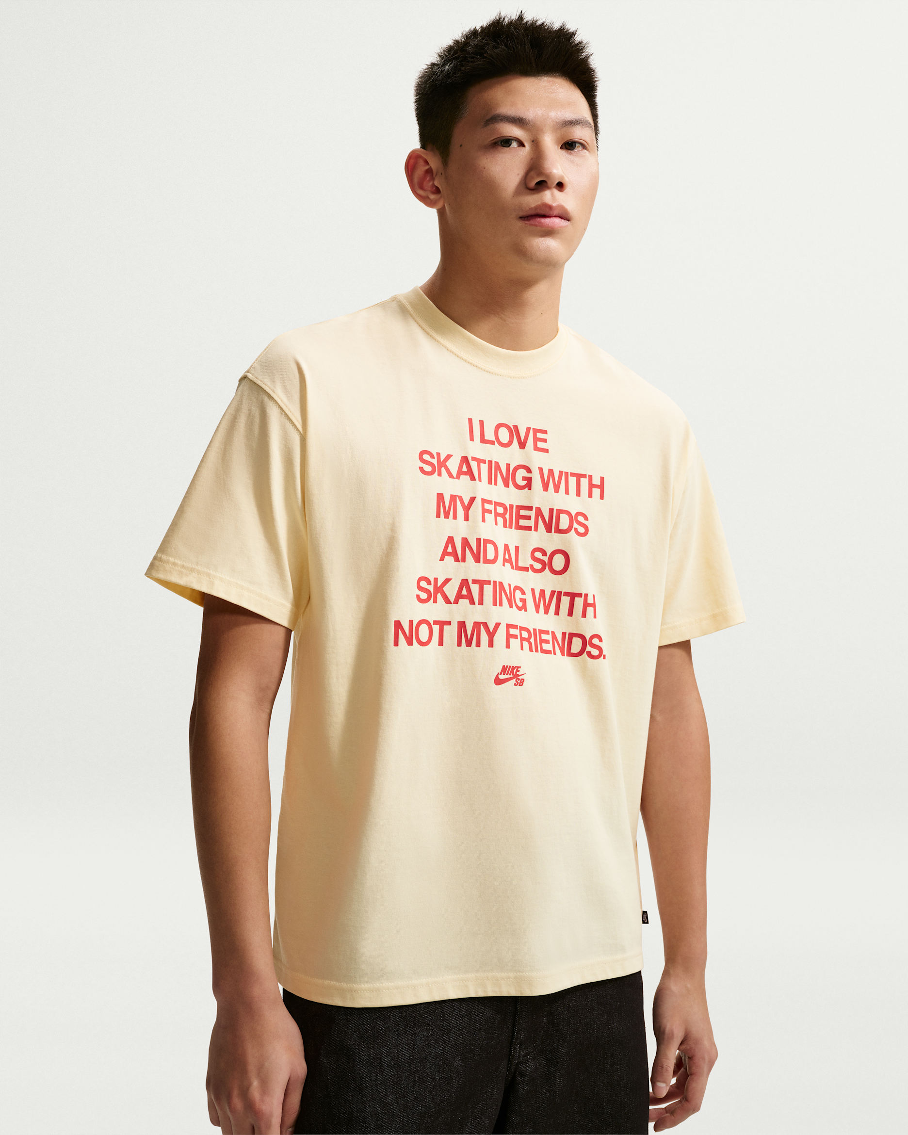 나이키 SB 스케이트보딩 티셔츠 - 코코넛 밀크