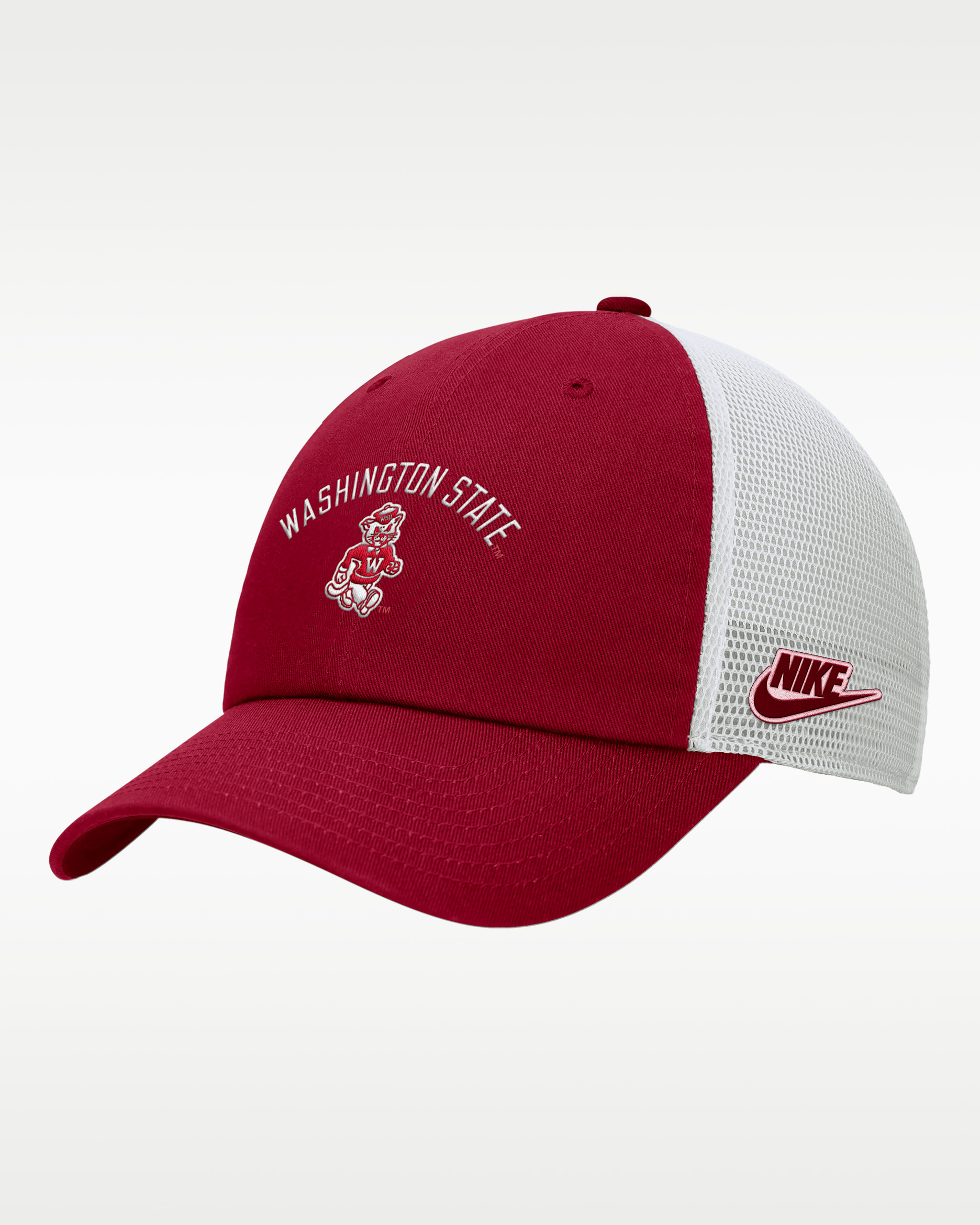 Gorra de rejilla sin estructura Nike College (Washington State) - Carmesí team