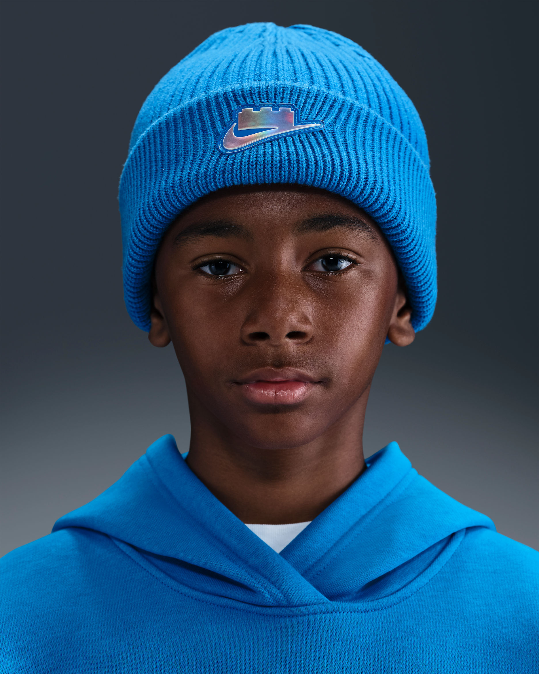 Gorro Peak para niños grandes Nike x LEGO® Collection - Cobalto motor/Azul valiente