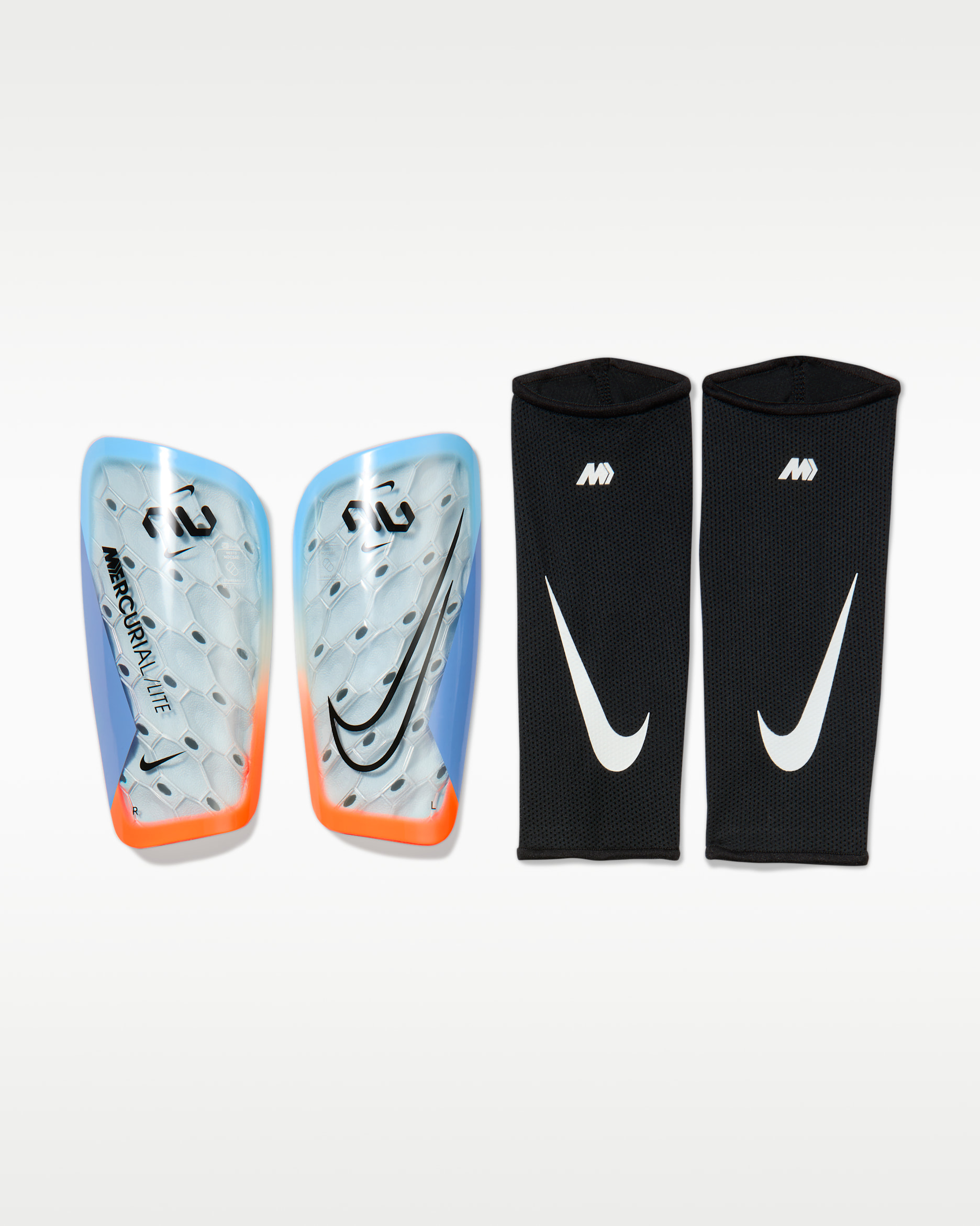 Nike United Mercurial Lite Soccer Shin Guards - Celestine Blue/Work Blue/Black