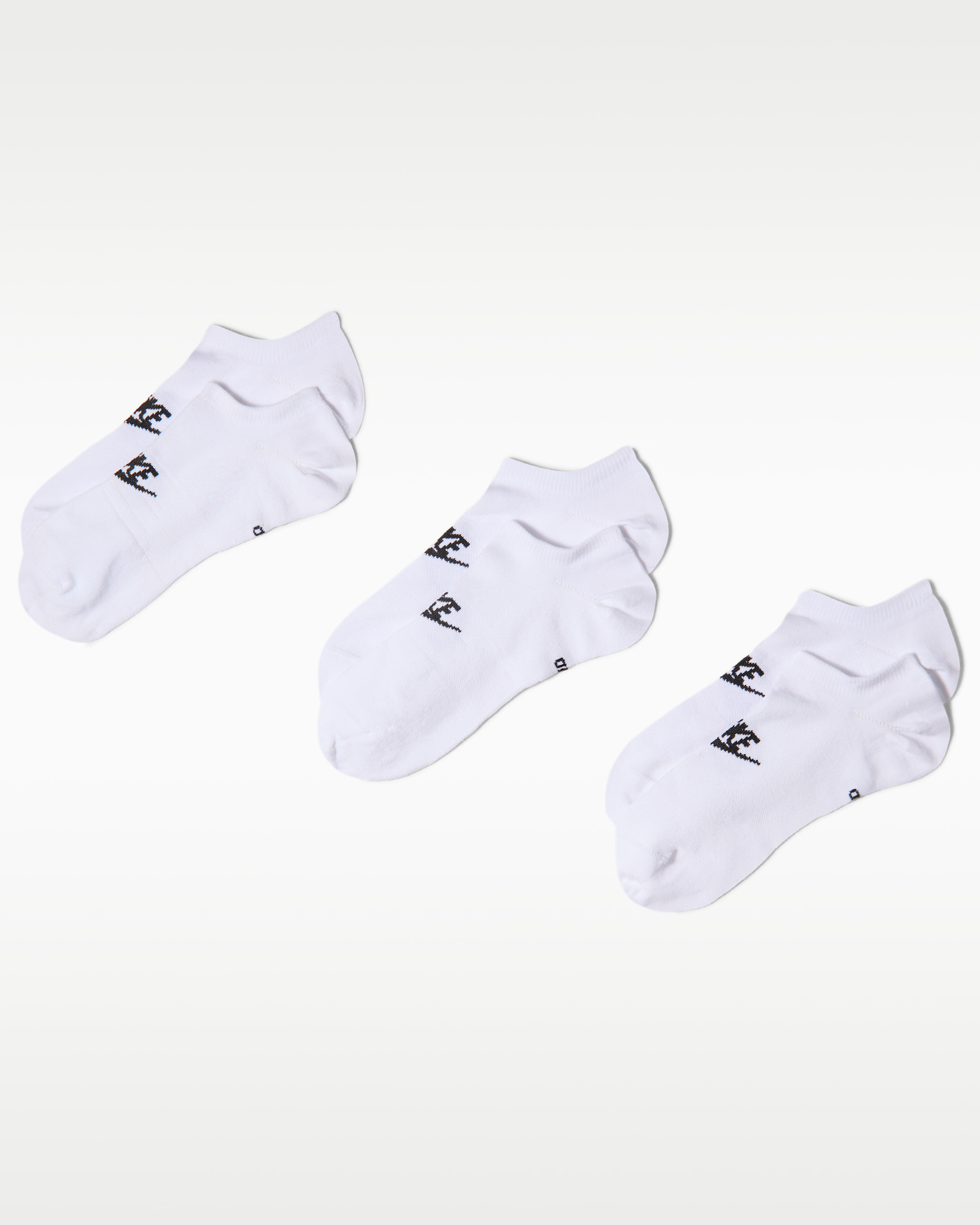 Nike Sportswear Everyday Essential No-Show Socks (3 Pairs) - White/Black