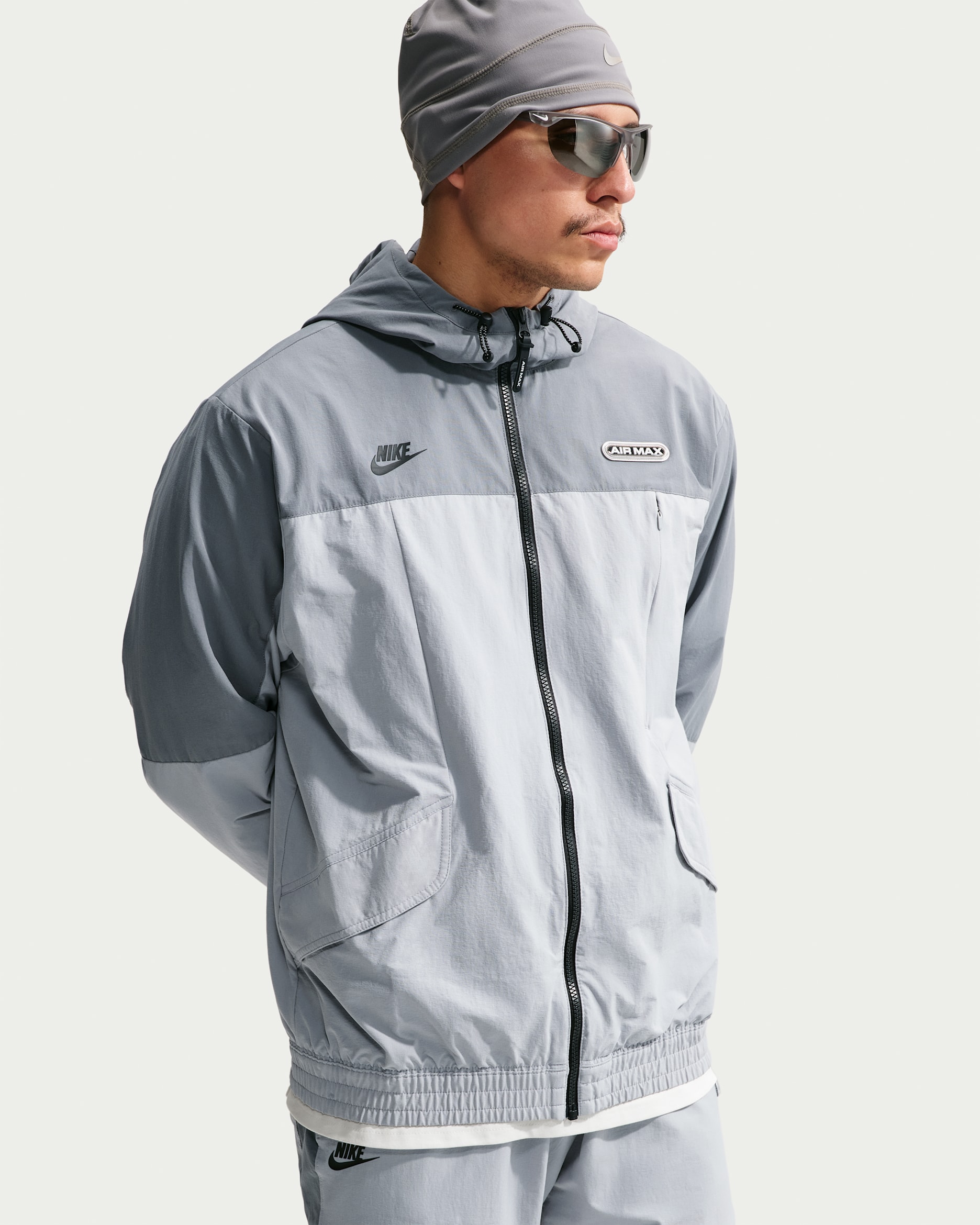 Nike Air Max Men's Woven Jacket - Wolf Grey/Cool Grey/Black