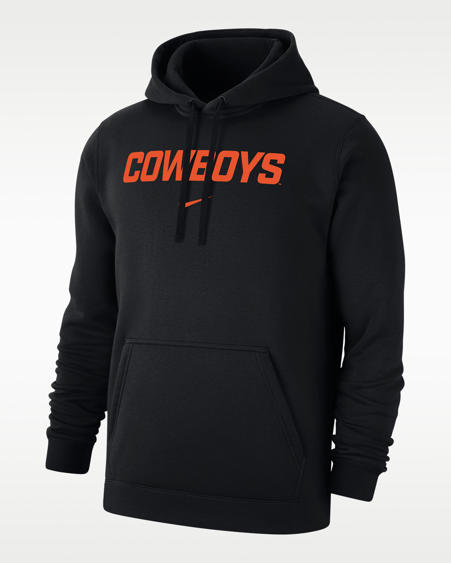 Oklahoma State Club Fleece Men's Nike College Pullover Hoodie - Black