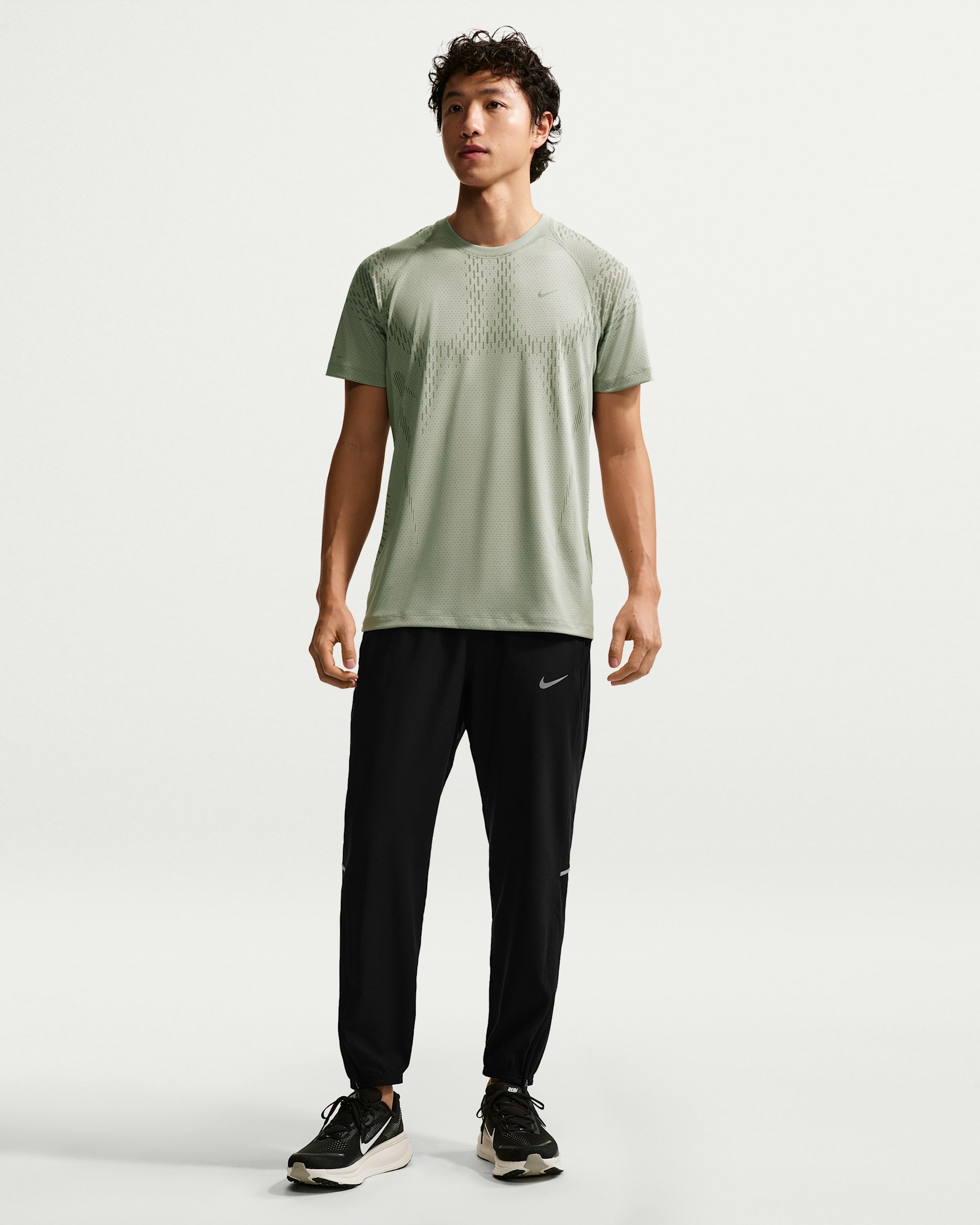 나이키 마일러 남성 드라이 핏 우븐 러닝 팬츠 - 블랙/블랙