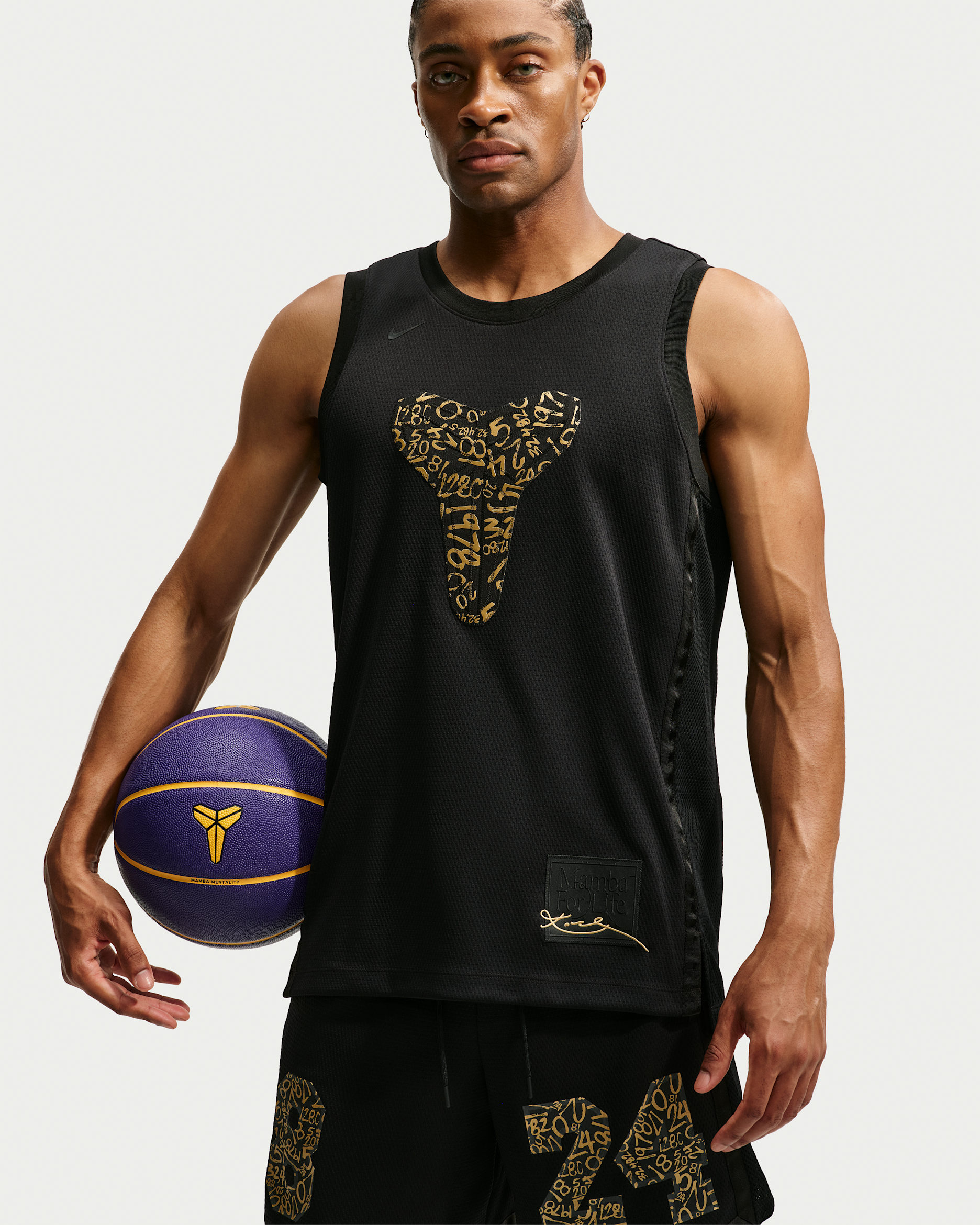 Kobe Nike Men's Basketball Tank - Black/Metallic Gold