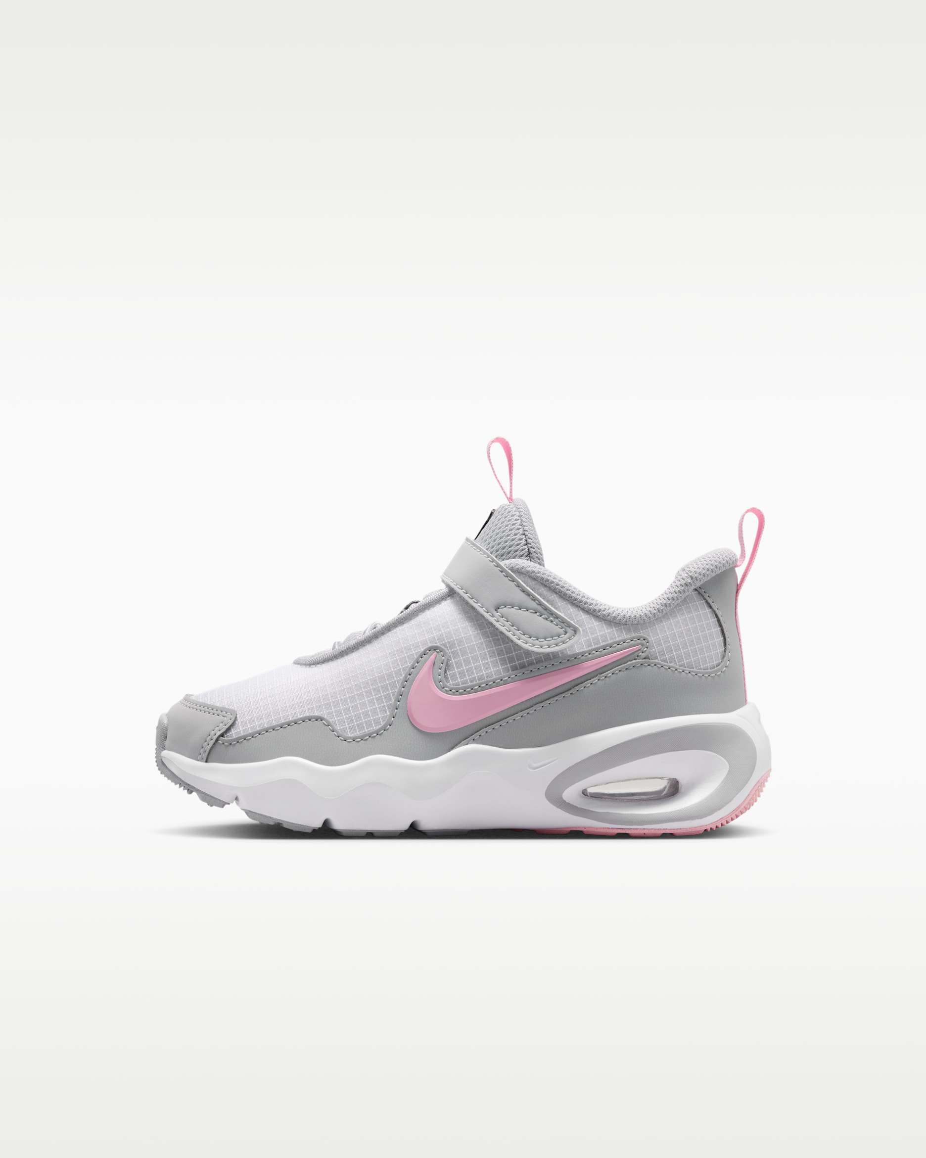 Tenis para niños de preescolar Nike Air Max Nova - Blanco/Gris lobo/Rosa perla/Rosa suave medio