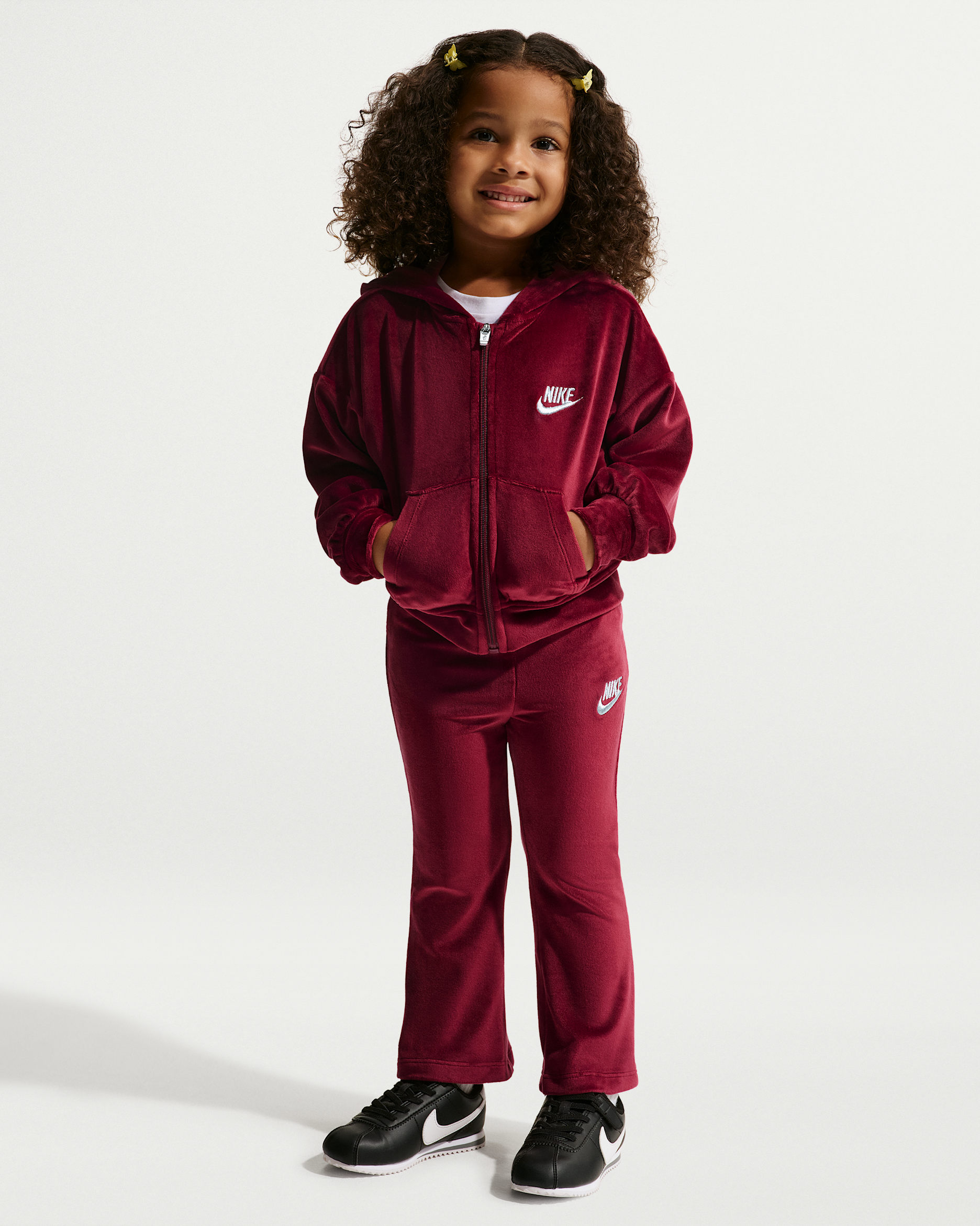 Nike Toddler 2-Piece Velour Flared Leggings Set - Team Red