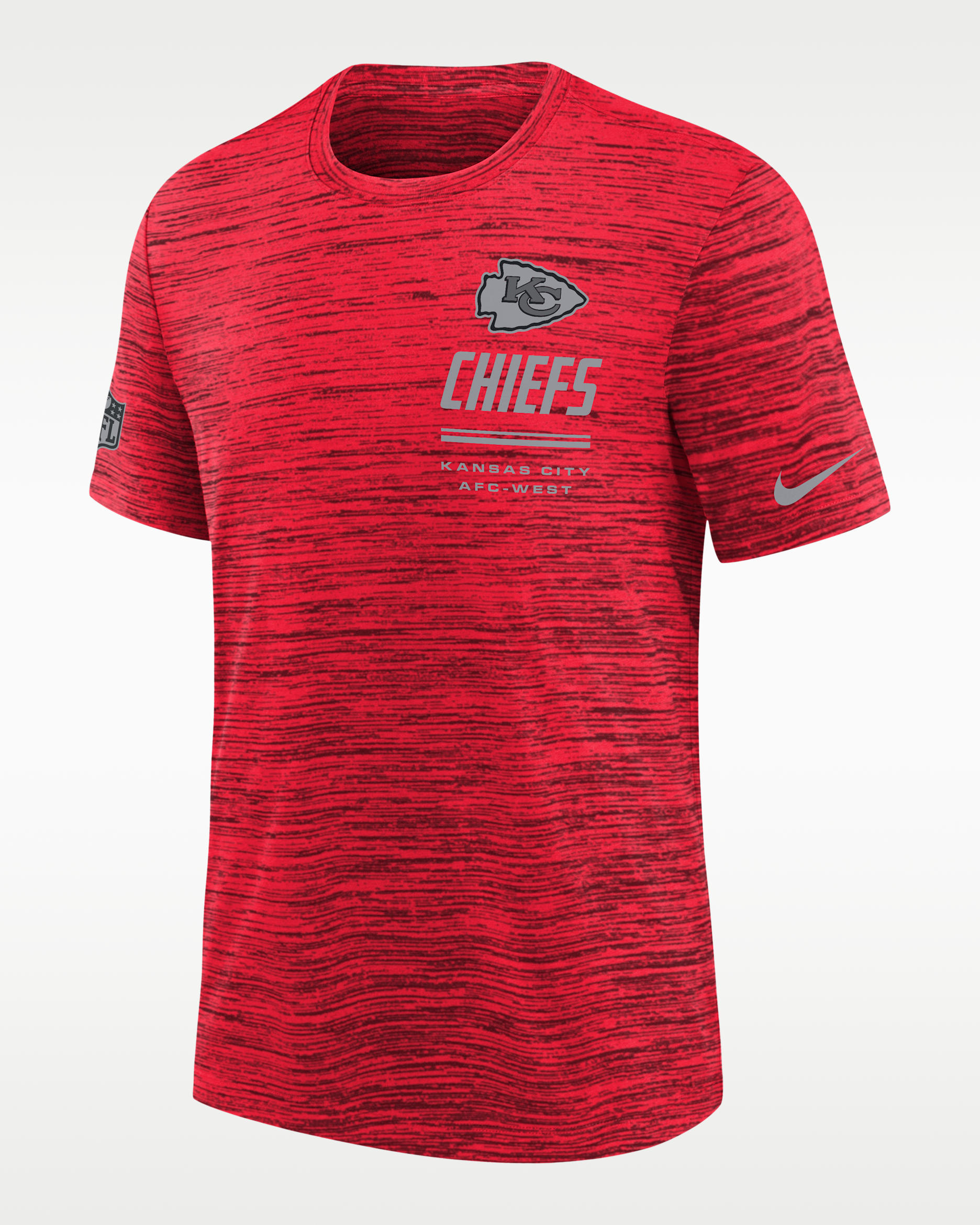 Kansas City Chiefs Sideline Team Issue Velocity Big Kids' Nike Dri-FIT NFL T-Shirt - Red