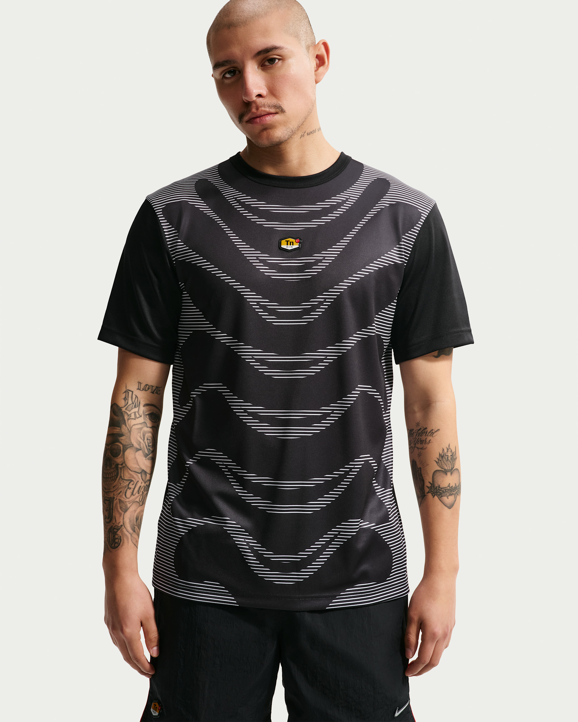 Ανδρική ποδοσφαιρική φανέλα Nike Sportswear Tuned Air - Μαύρο/Λευκό