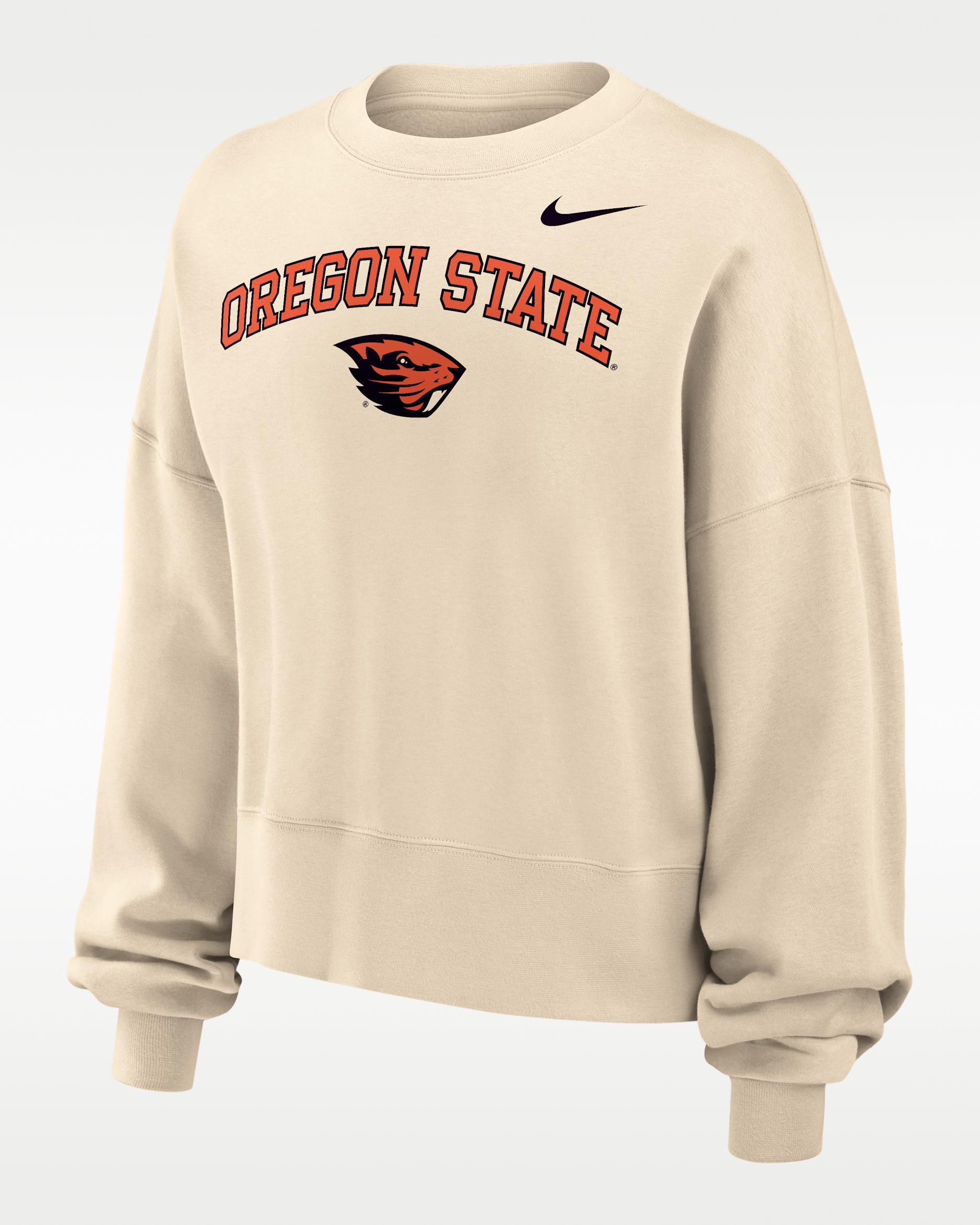 Oregon State Phoenix Fleece Women's Nike College Crew-Neck Sweatshirt - Natural