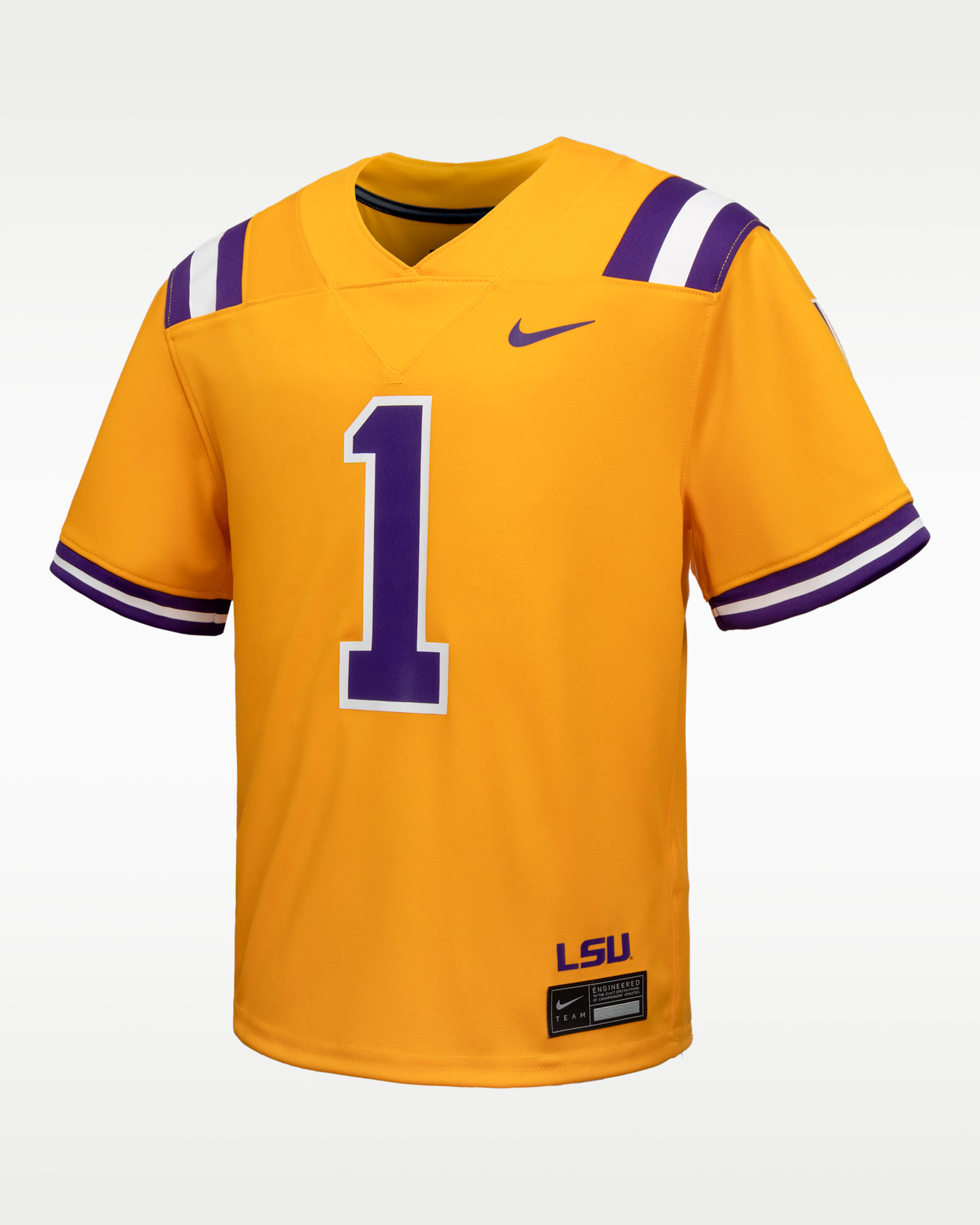 LSU Big Kids' Nike College Untouchable Game Jersey - Gold