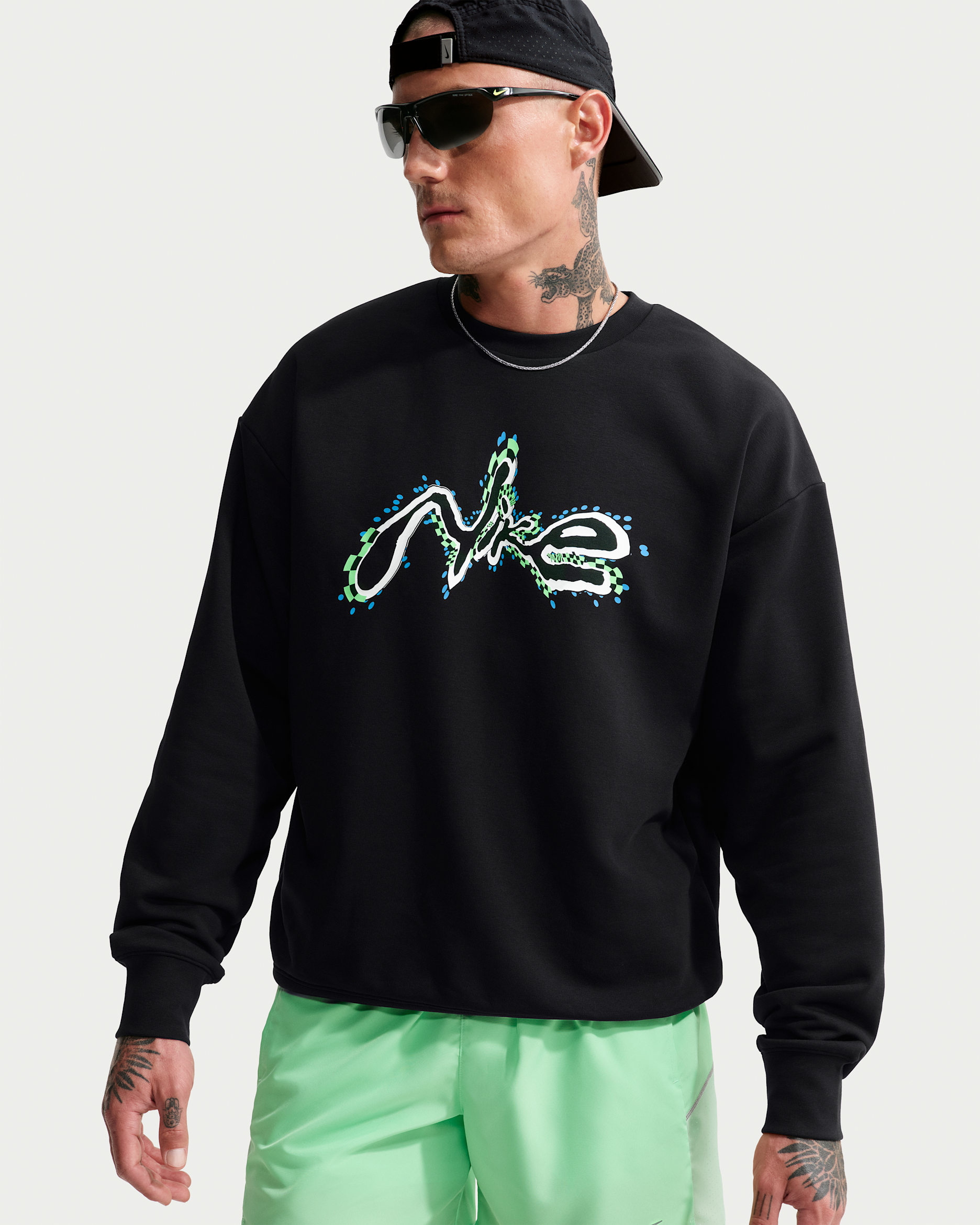 Sudadera de correr de French Terry Dri-FIT con gráfico para hombre Nike Miler - Negro