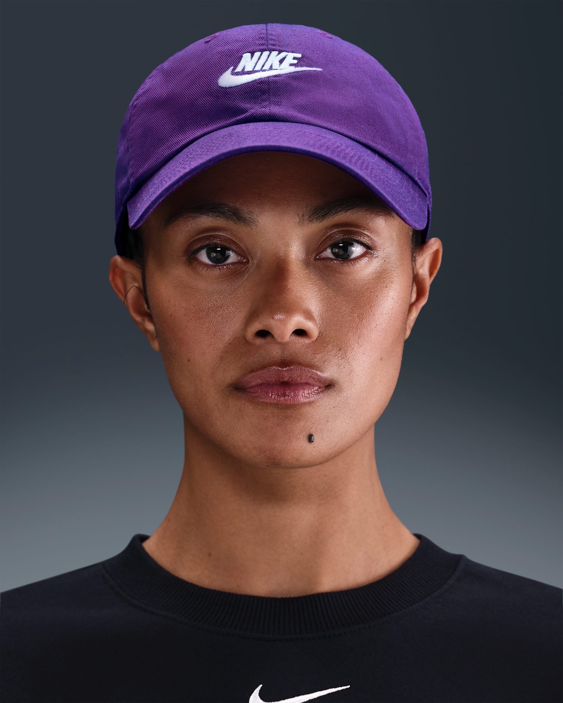Nike Club Unstructured Futura Wash Cap - Wild Grape/White