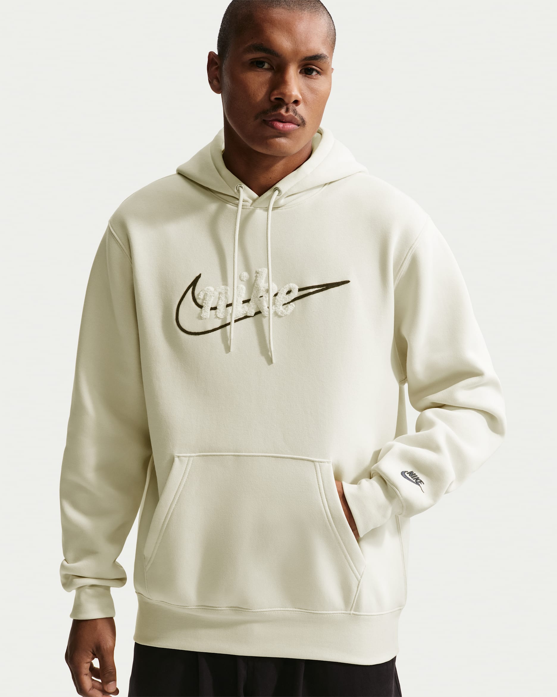 Nike Sportswear Club Men's Fleece Hoodie - Light Khaki/Light Khaki/Obsidian
