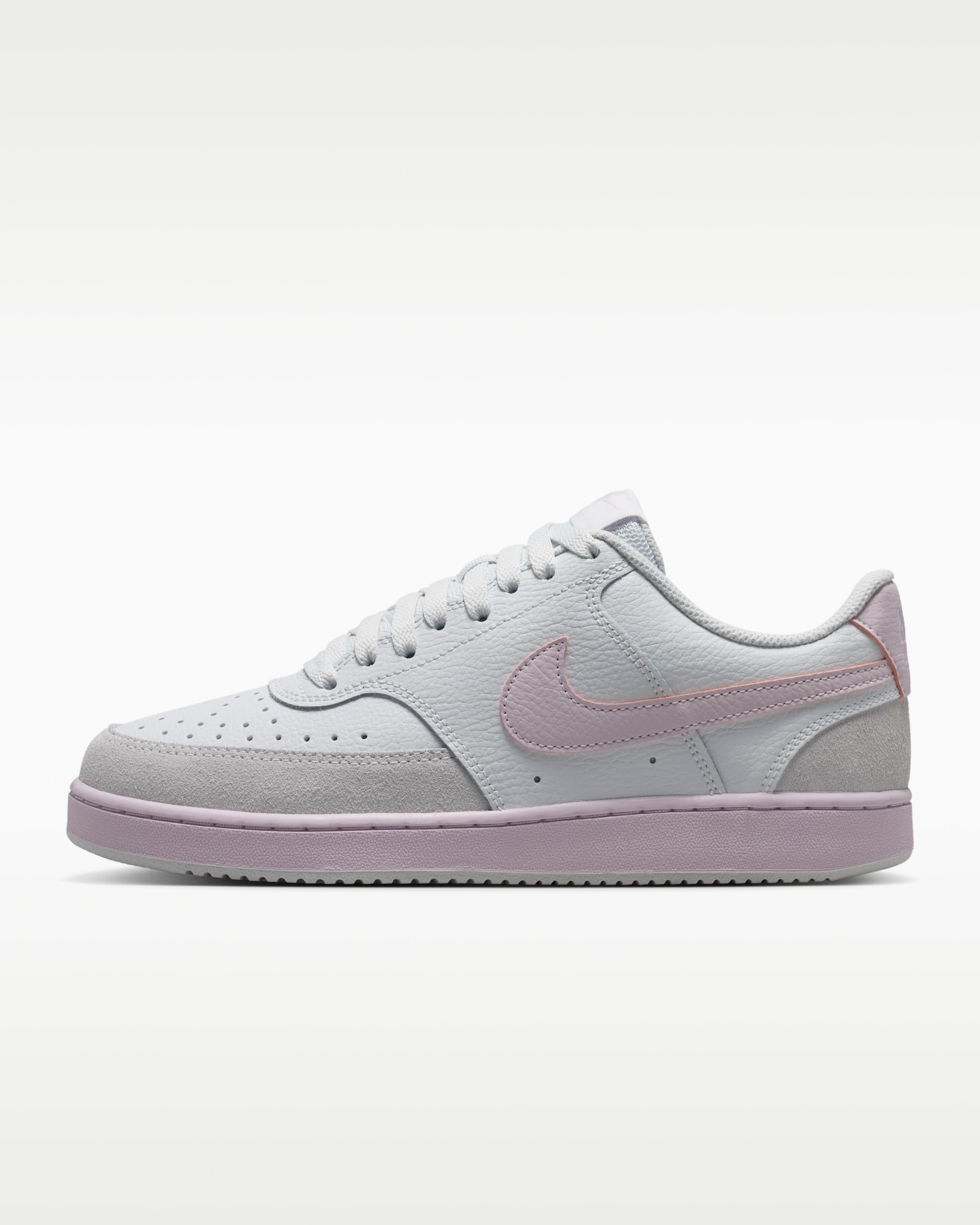 Nike Court Vision Low Suede Women's Shoes - Off White/Bleached Lilac
