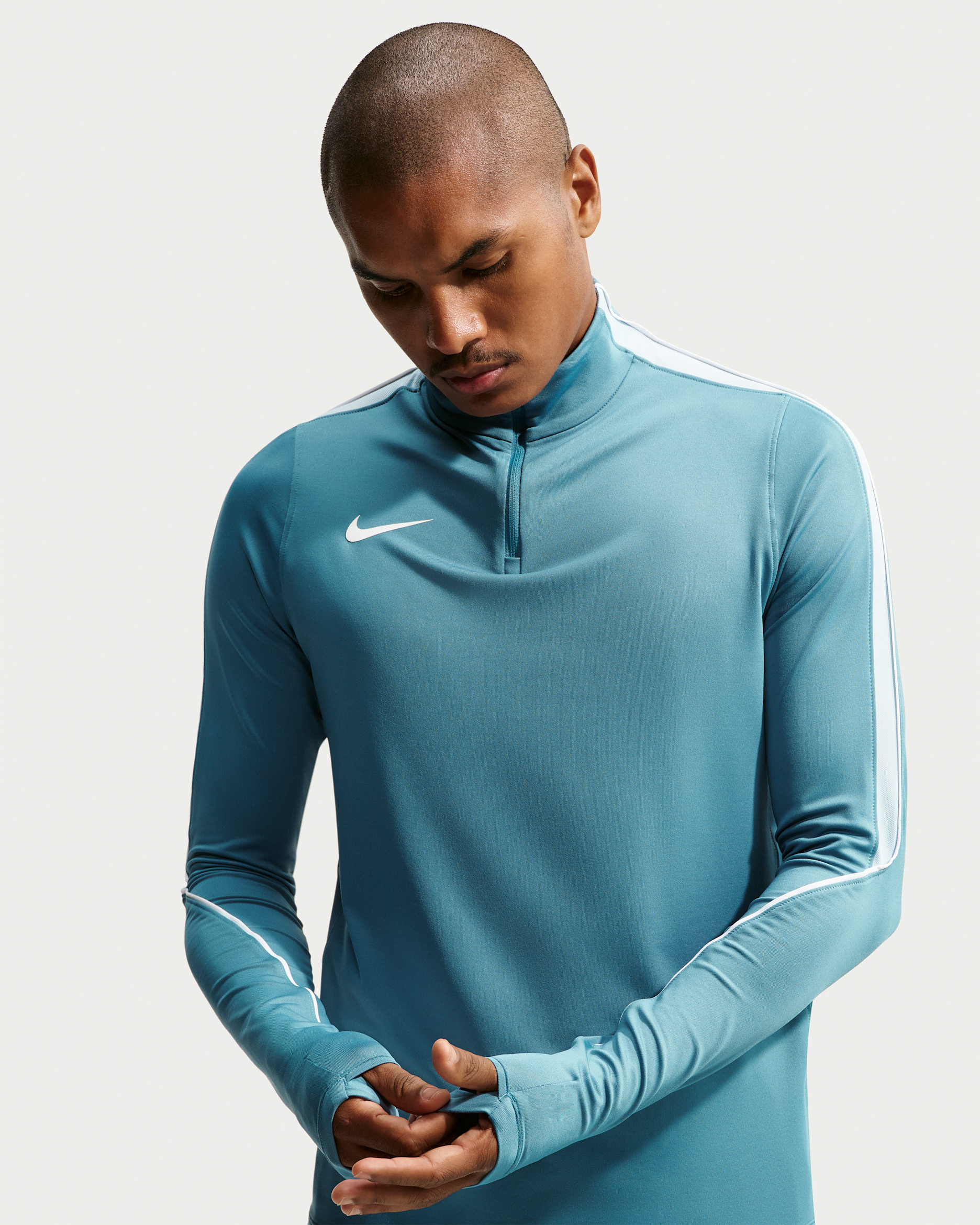 Nike Strike Men's Dri-FIT Soccer Drill Top - Smokey Blue/Light Armory Blue/White/White