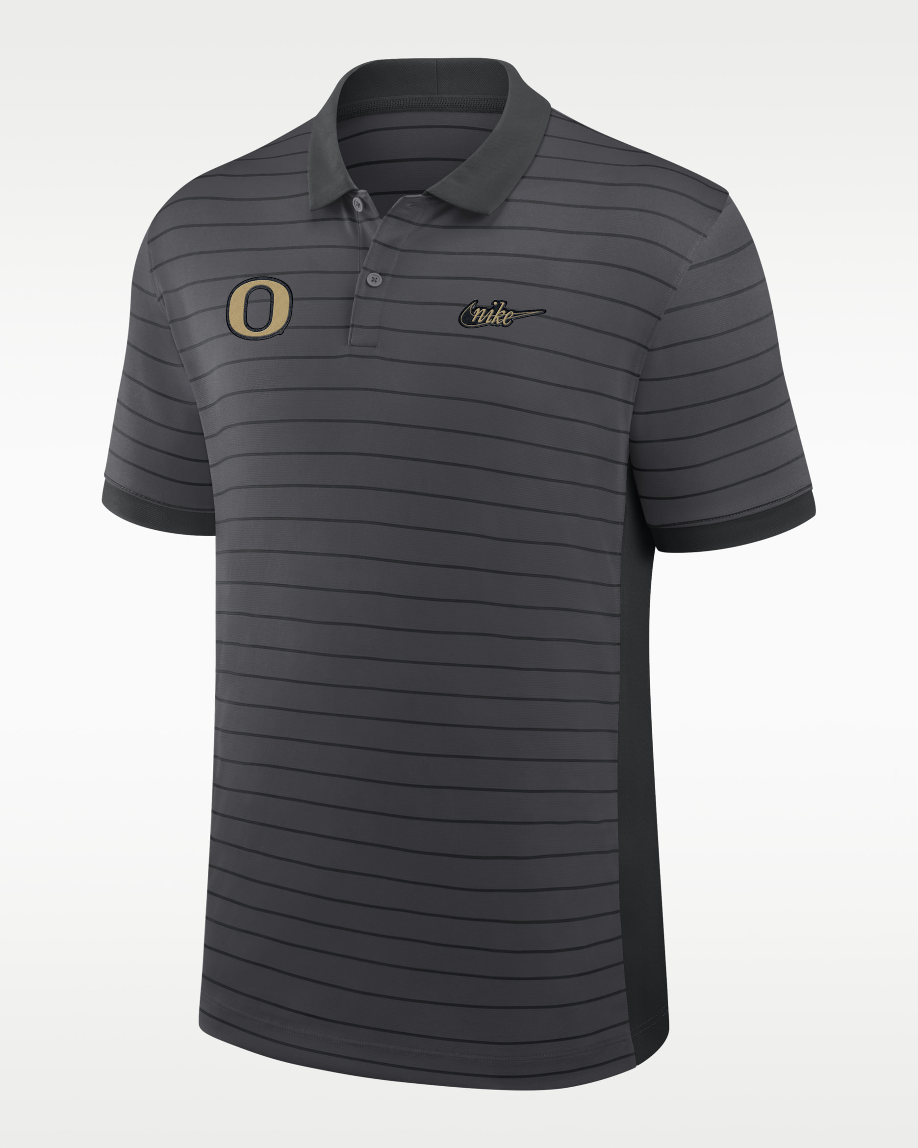 Oregon Victory Stripe Men's Nike Dri-FIT College Polo - Anthracite