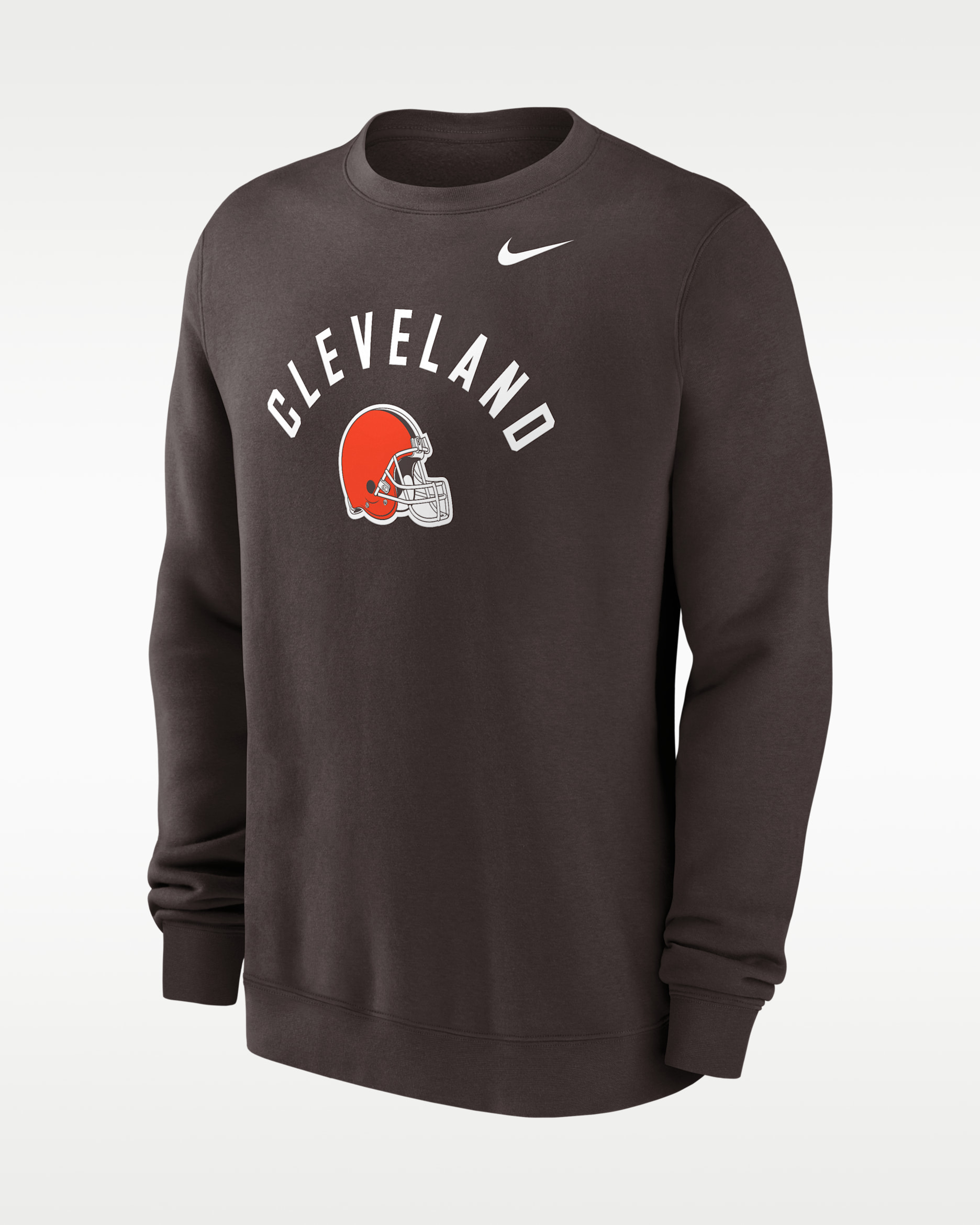 Sudadera de cuello redondo sin cierre Nike de la NFL para hombre Cleveland Browns Club - Marrón