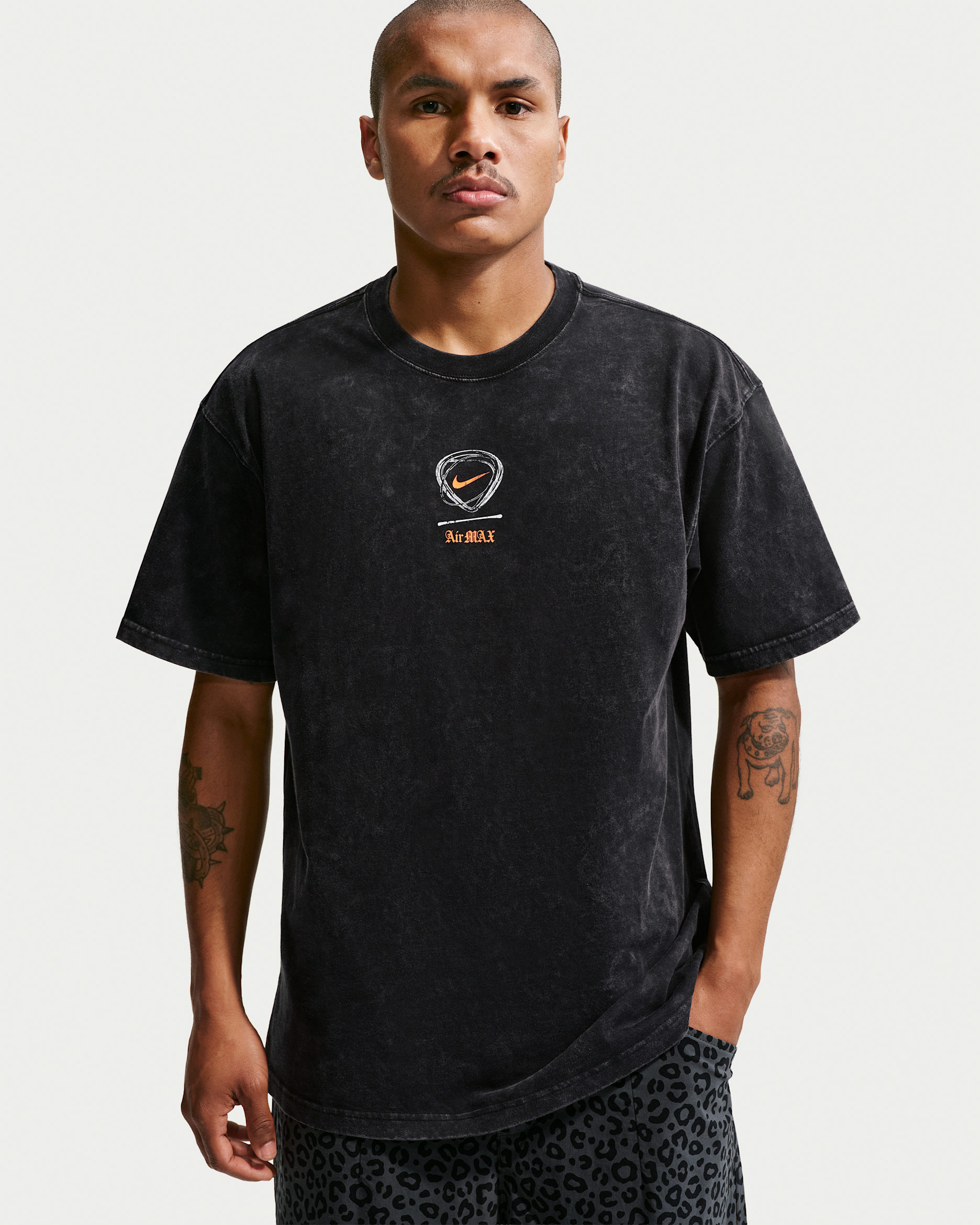 Nike Sportswear Men's T-Shirt - Black/Bright Citrus