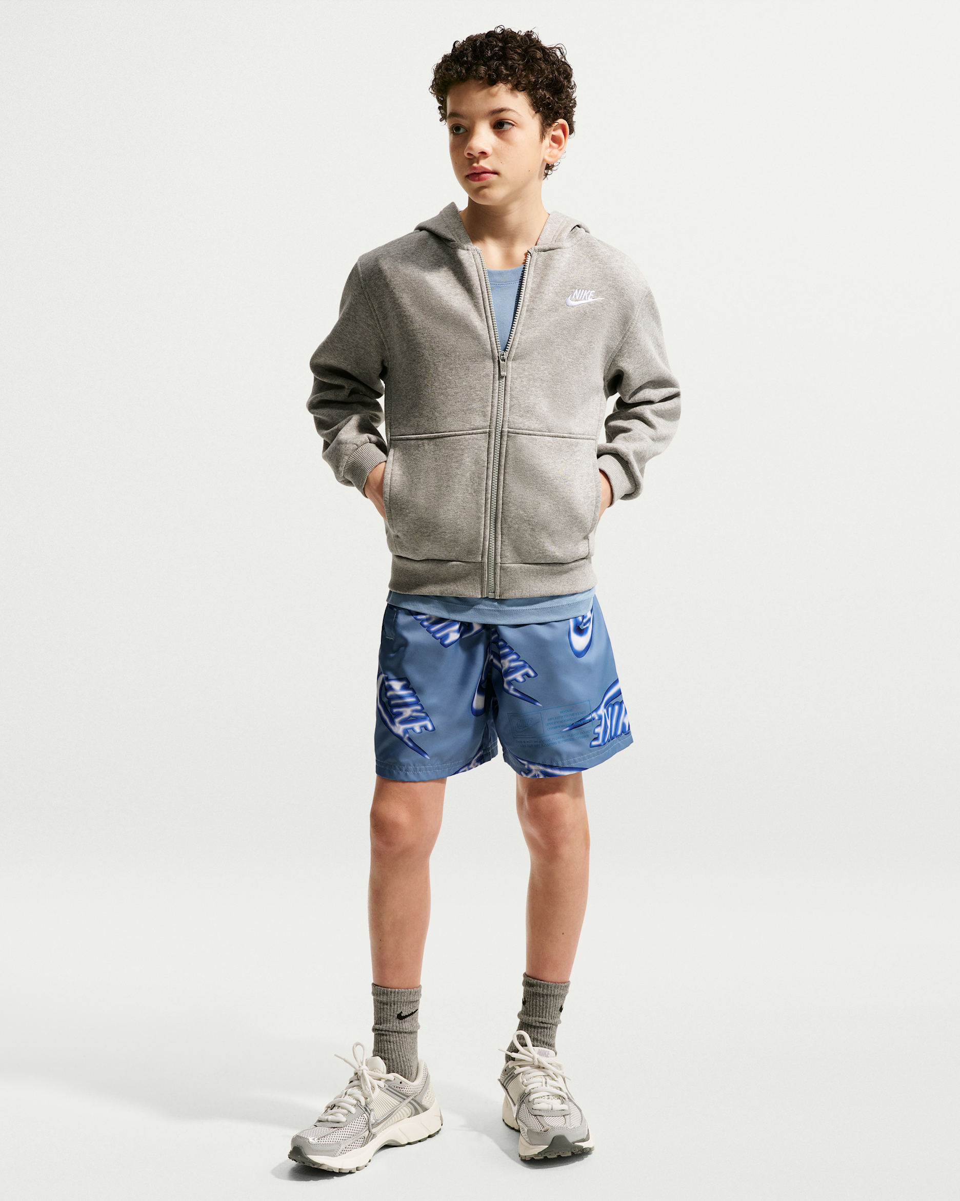 Shorts de 15 cm para niños talla grande Nike Sportswear Club Woven - Azul de trabajo/Estrella azul