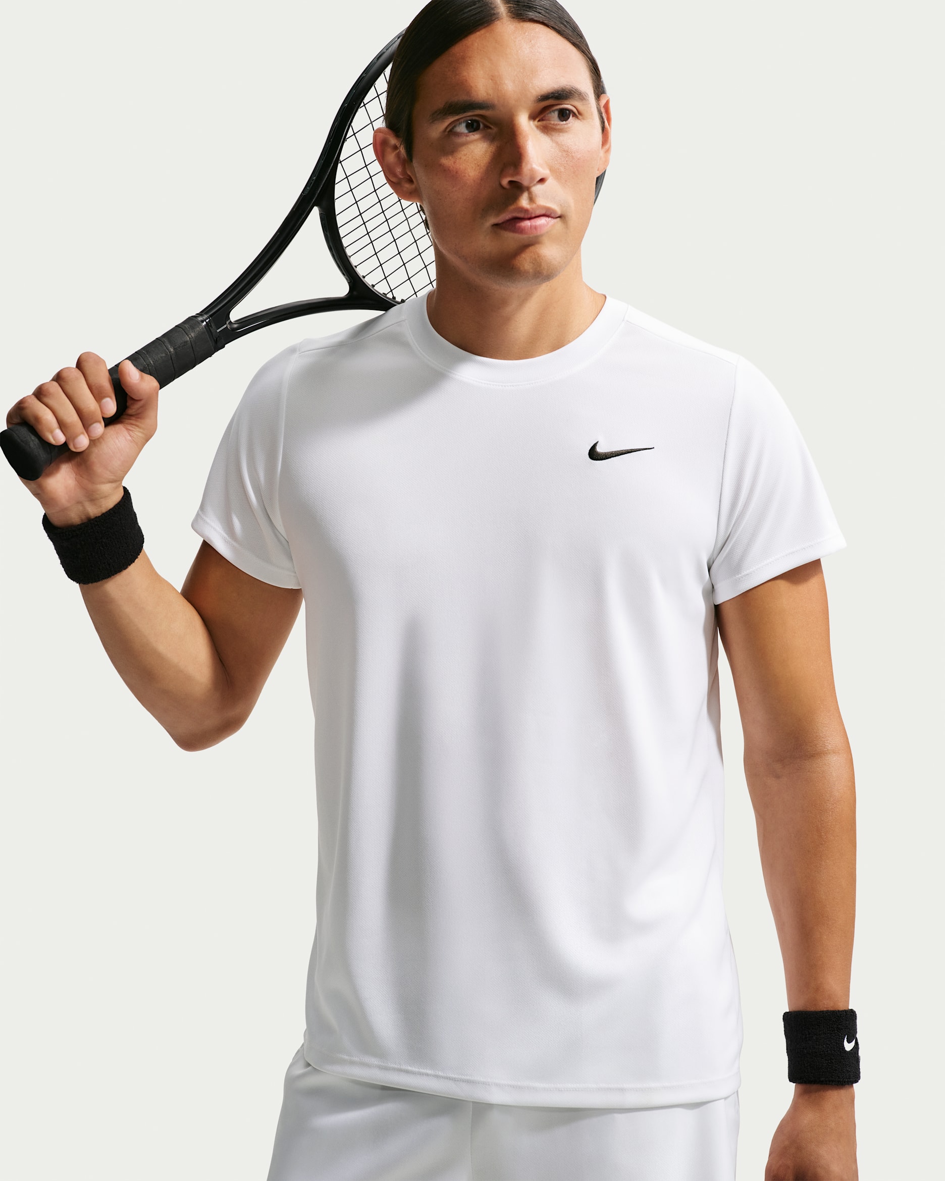 NikeCourt Victory Men's Dri-FIT Tennis Top - White/Black