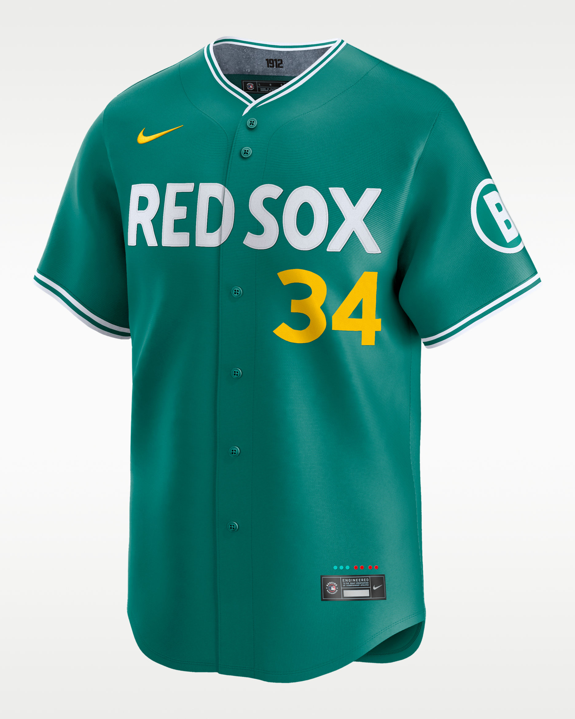 Jersey Nike Dri-FIT ADV de la MLB Limited para hombre David Ortiz Boston Red Sox City Connect - Verde