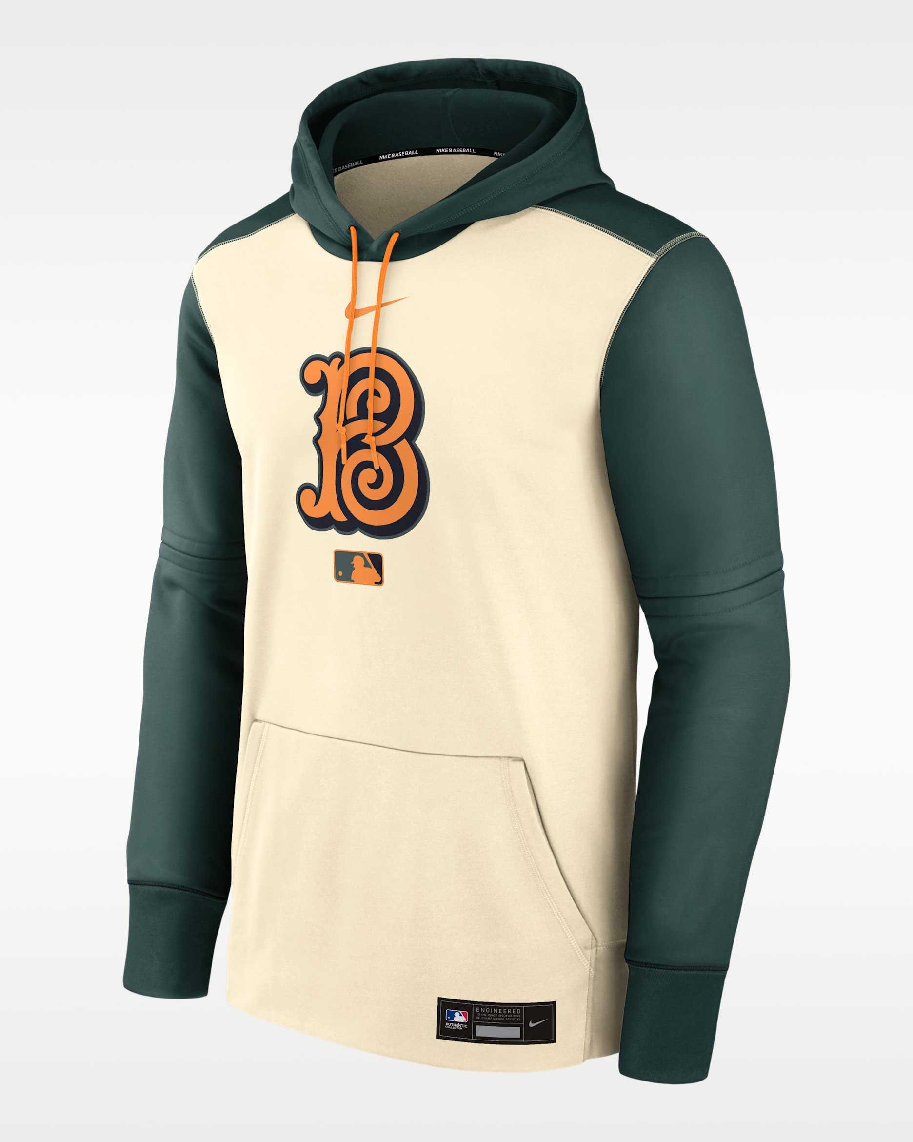 Baltimore Orioles Authentic Collection City Connect Men's Nike Therma MLB Pullover Hoodie - Cream