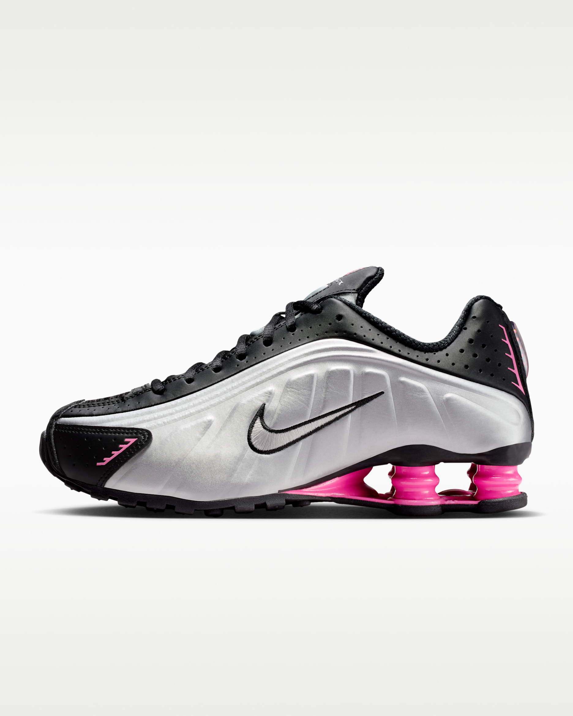 Nike Shox R4 Women's Shoes - Black/Pinksicle/Metallic Silver