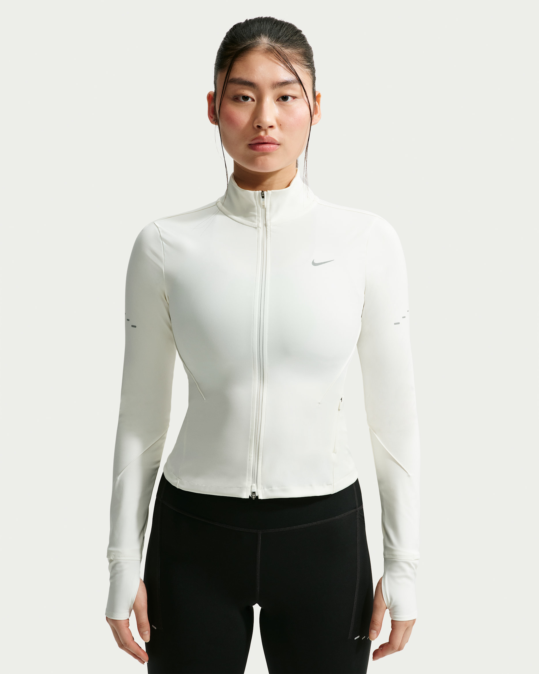 Nike Swift Women's Dri-FIT Full-Zip Running Jacket - Sail